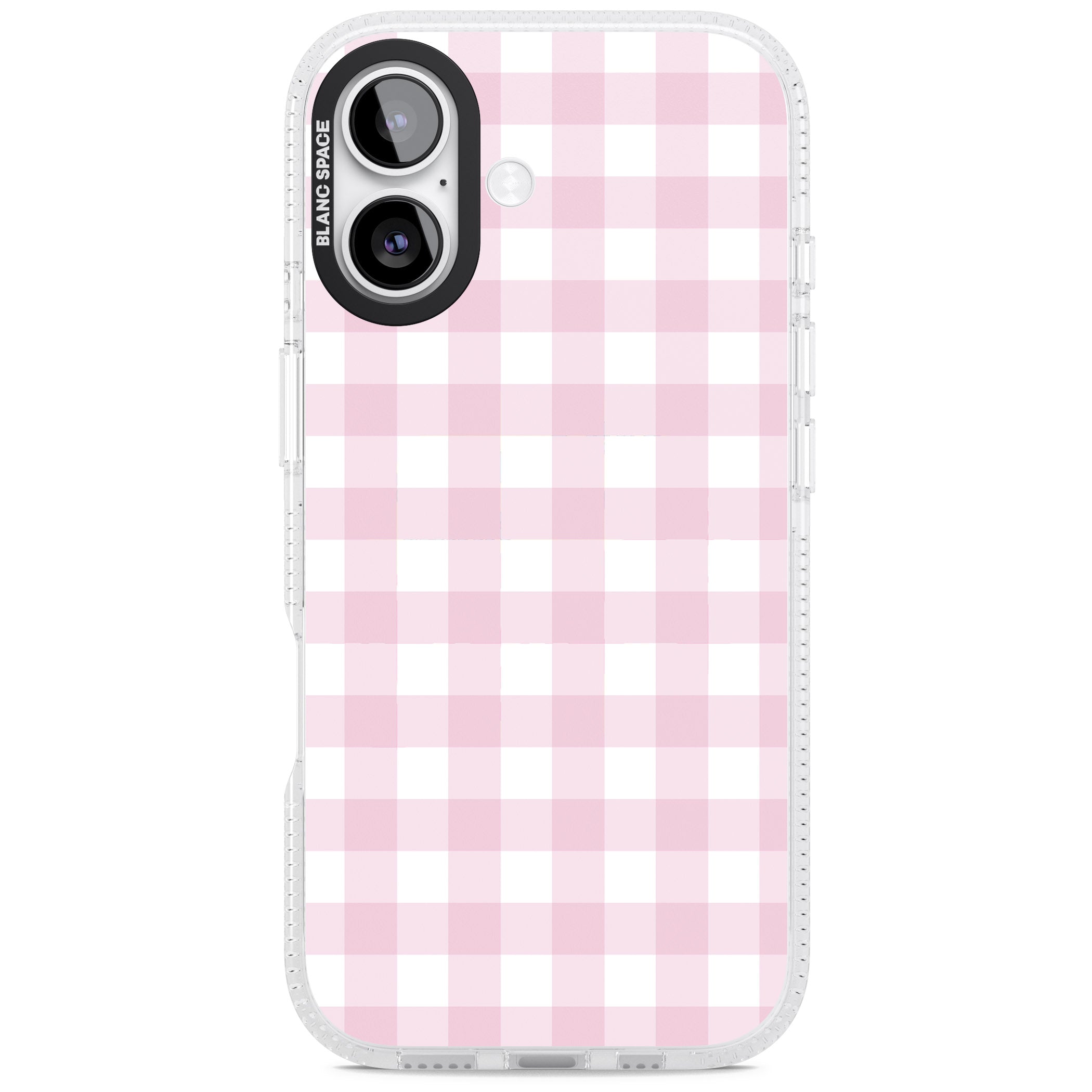 Pink Gingham Pattern iPhone 17 Impact Air Clear Phone Case