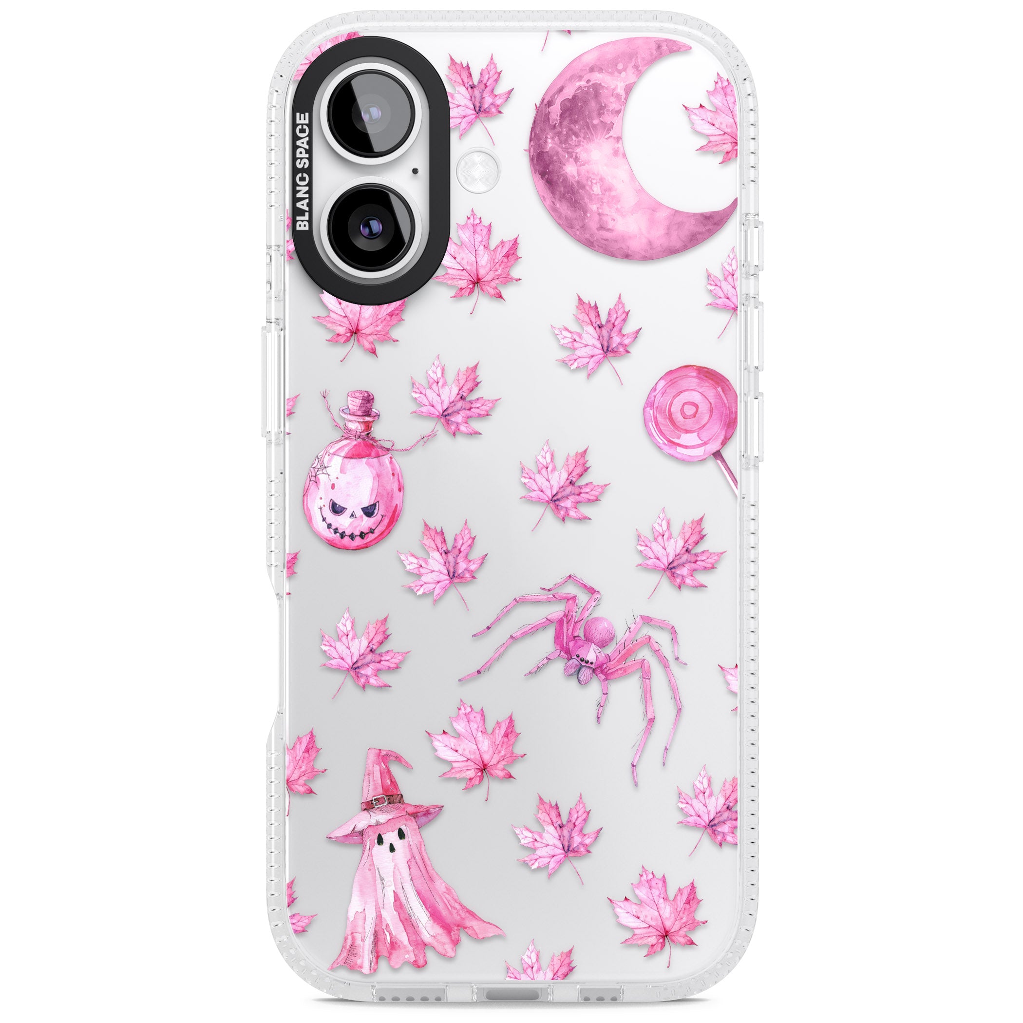 Pink Moon Maple iPhone 17 Impact Air Clear Phone Case