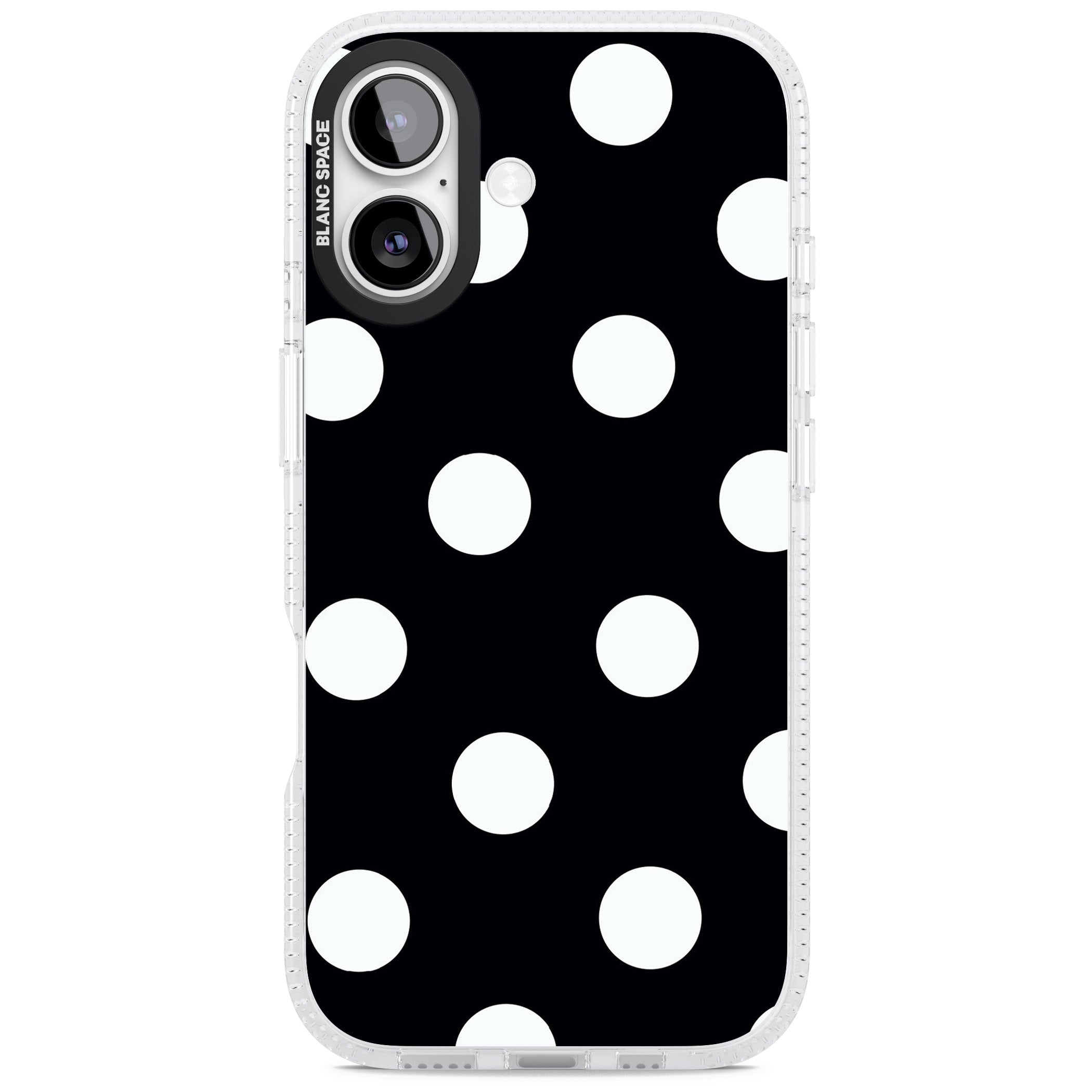Chic Black Polka Dot iPhone 17 Impact Air Clear Phone Case