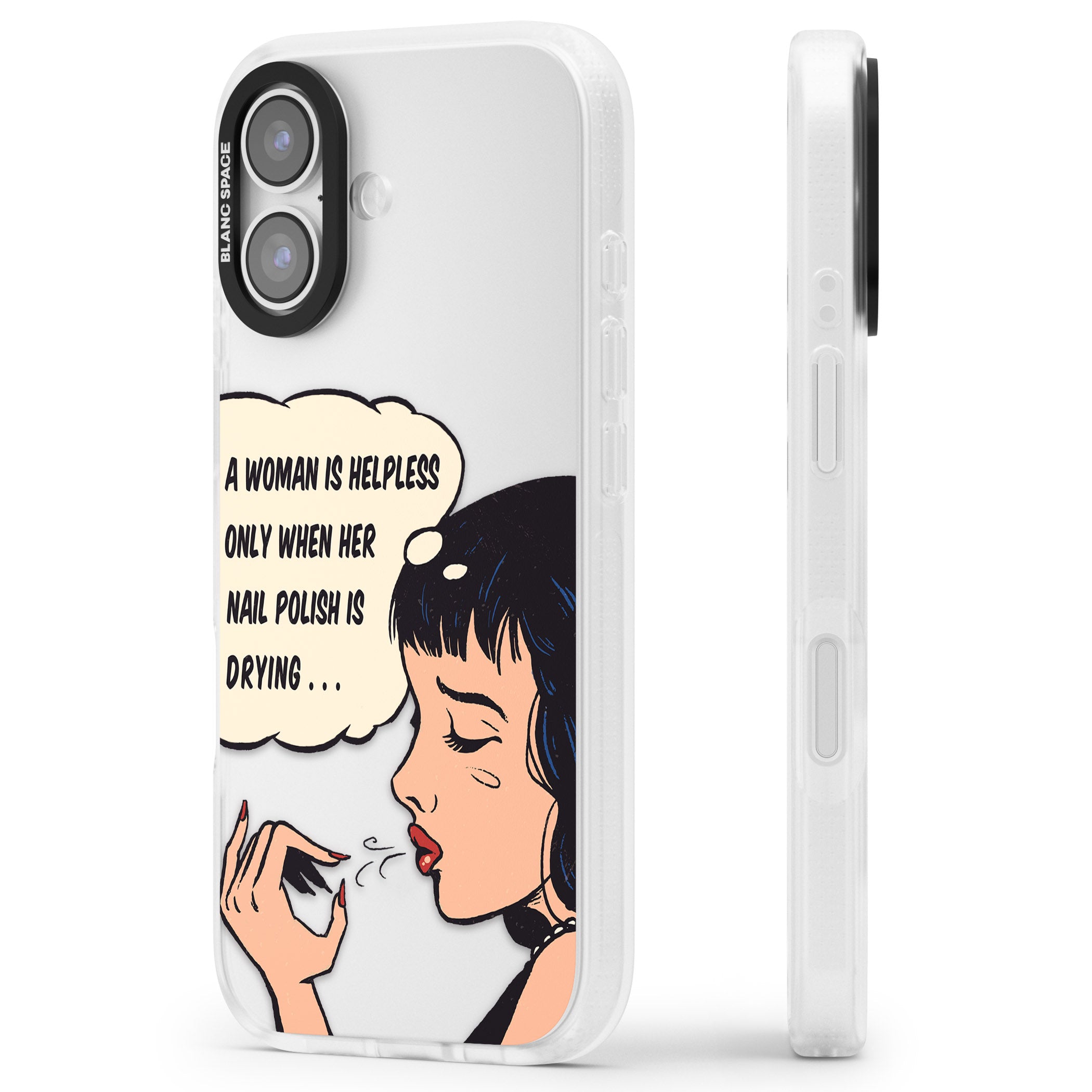Drying Nails Pop Art iPhone 17 Impact Air Clear Phone Case Side Profile