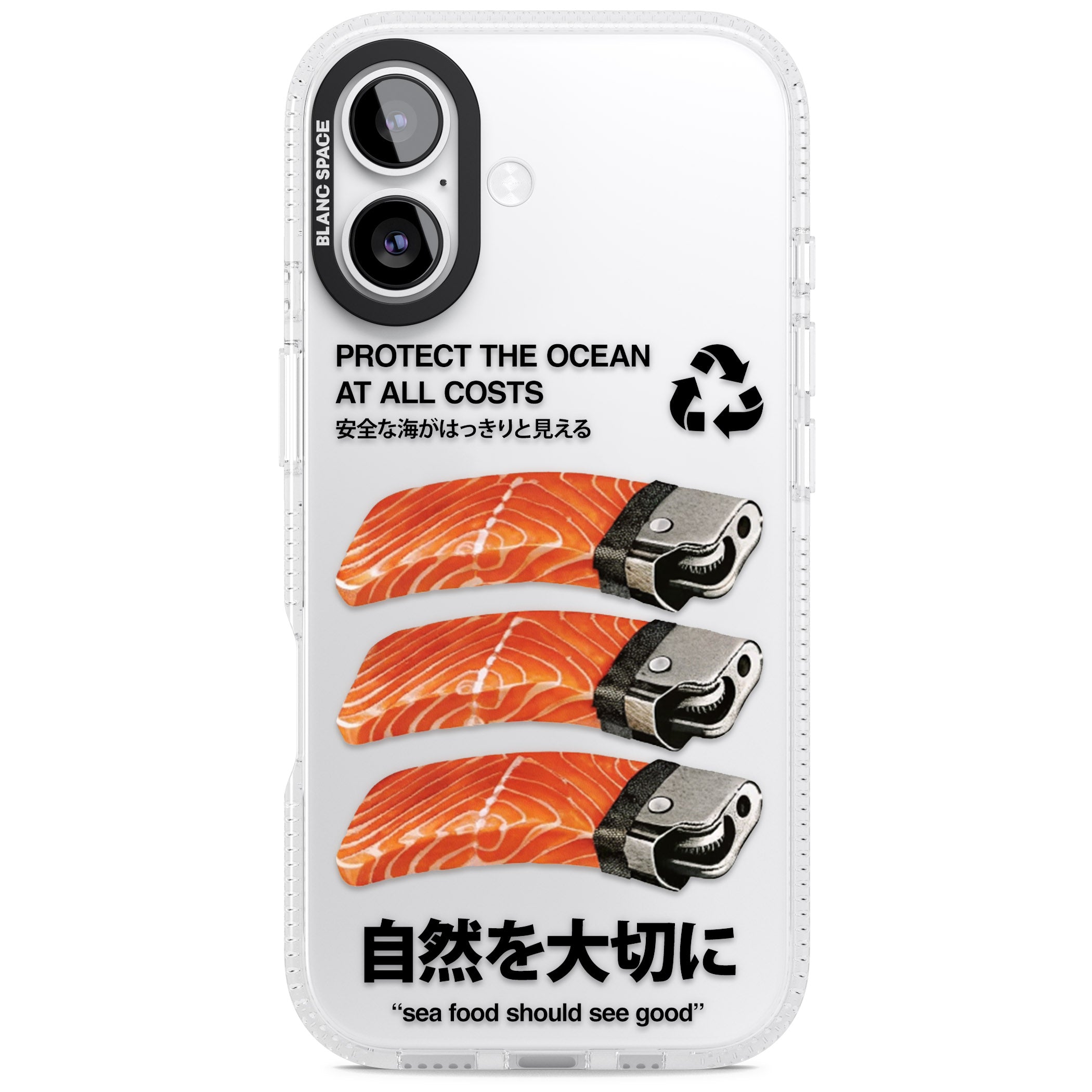 Protect The Ocean iPhone 17 Impact Air Clear Phone Case