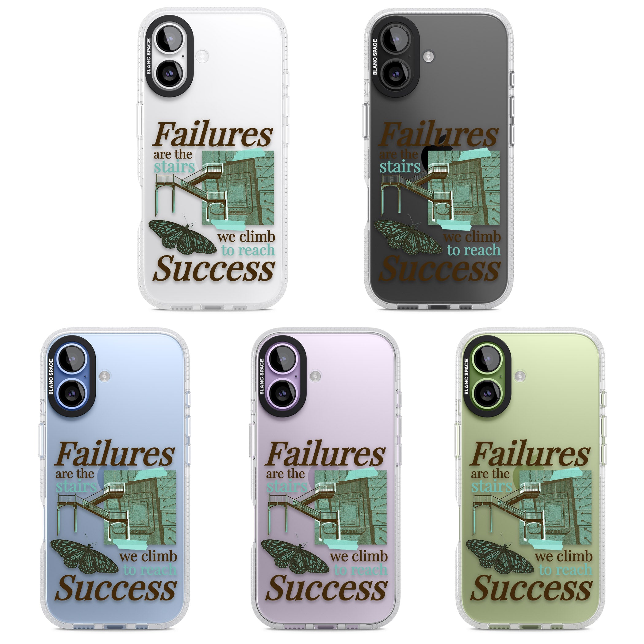 Fail To Succeed iPhone 17 Impact Air Clear Phone Case APT Impact Protection