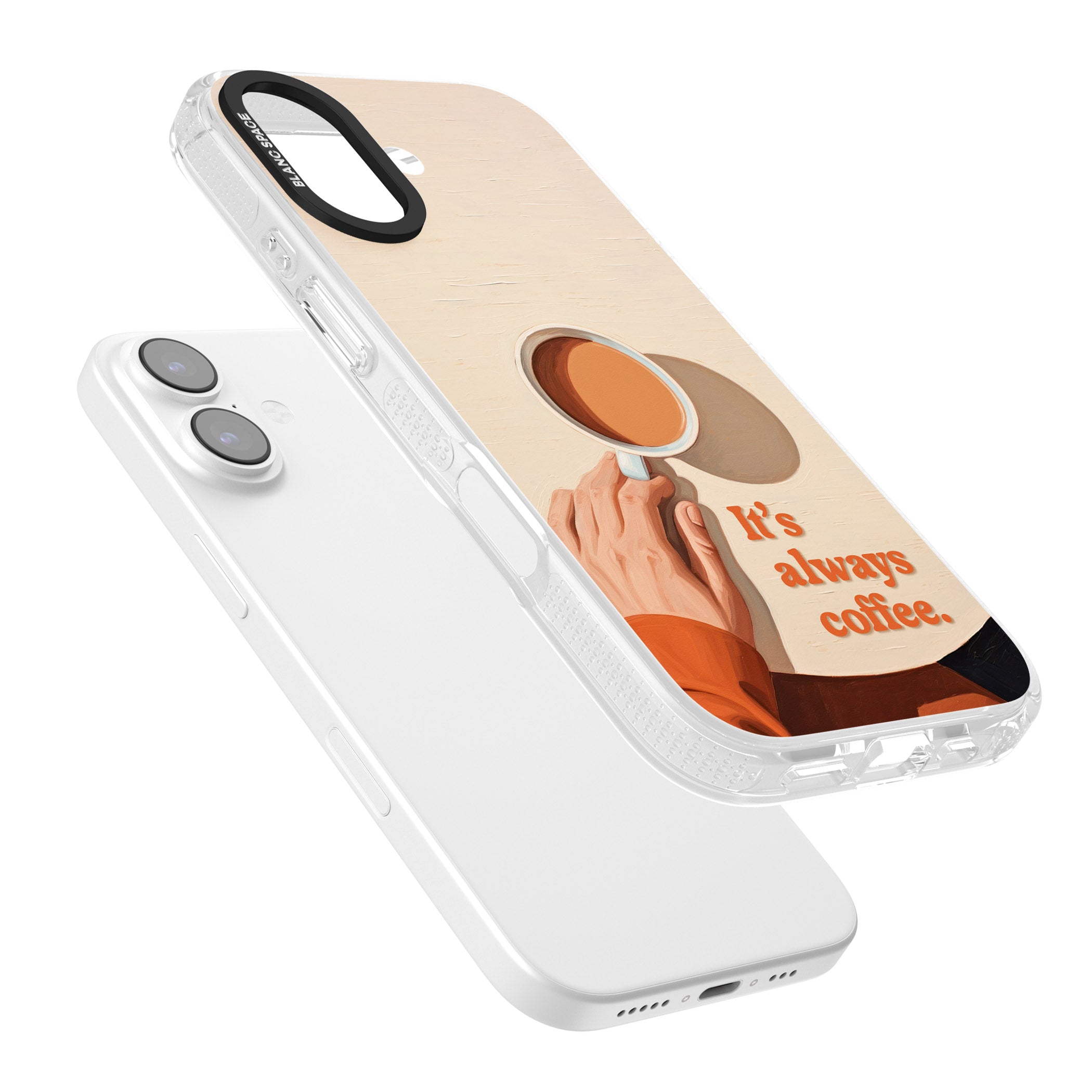 Its Always Coffee iPhone 17 Impact Air Clear Phone Case Colours