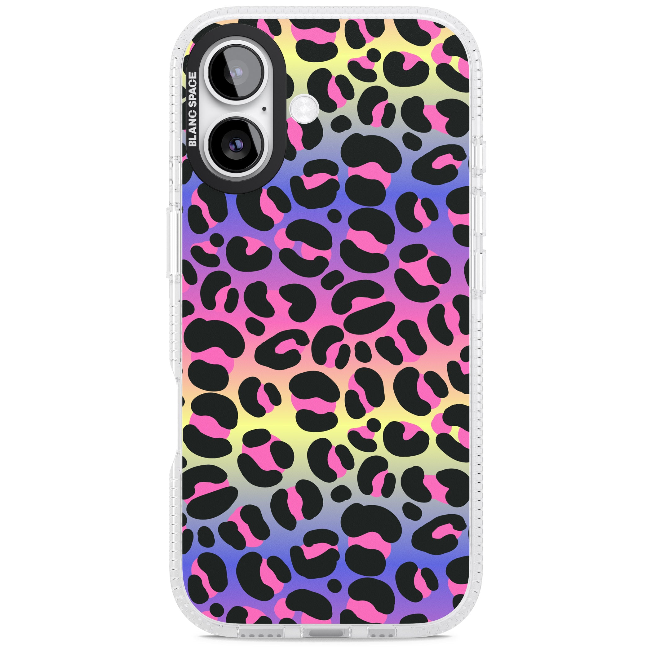 Rainbow Gradient Leopard iPhone 17 Impact Air Clear Phone Case