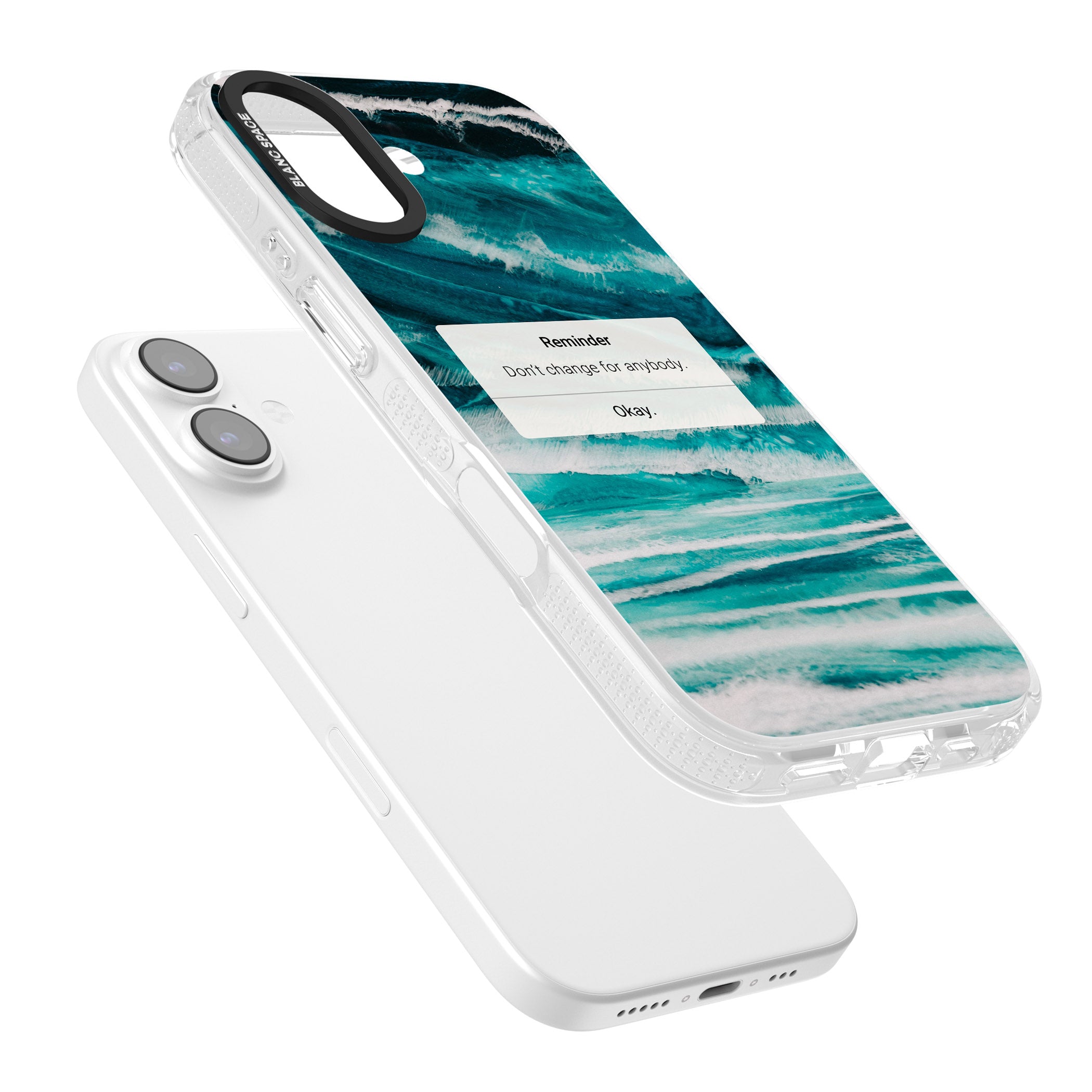 Ocean Vibe Reminder iPhone 17 Impact Air Clear Phone Case Colours