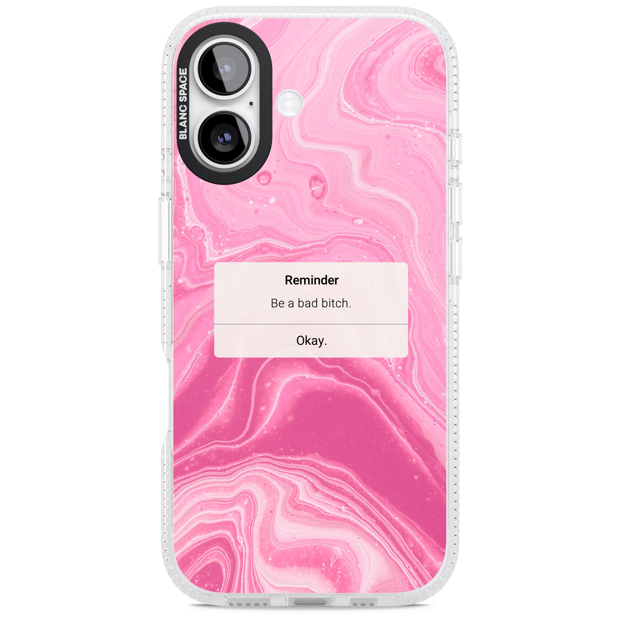 Bad Bitch Reminder iPhone 17 Impact Air Clear Phone Case