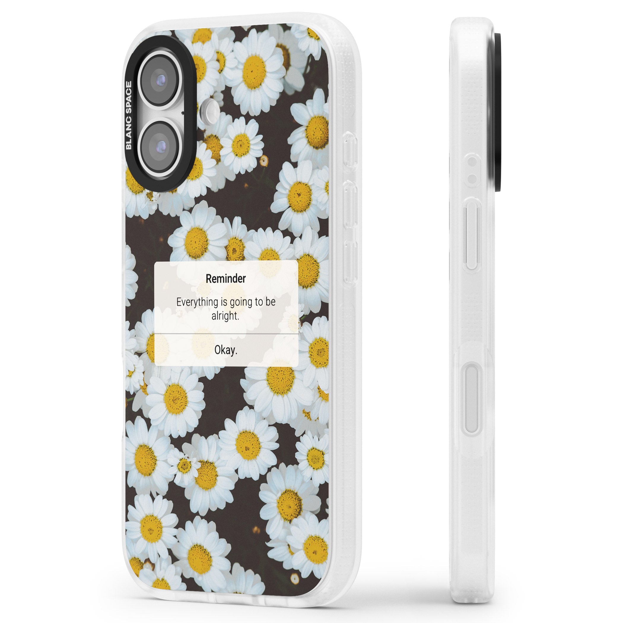 Daisy Reminder iPhone 17 Impact Air Clear Phone Case Side Profile
