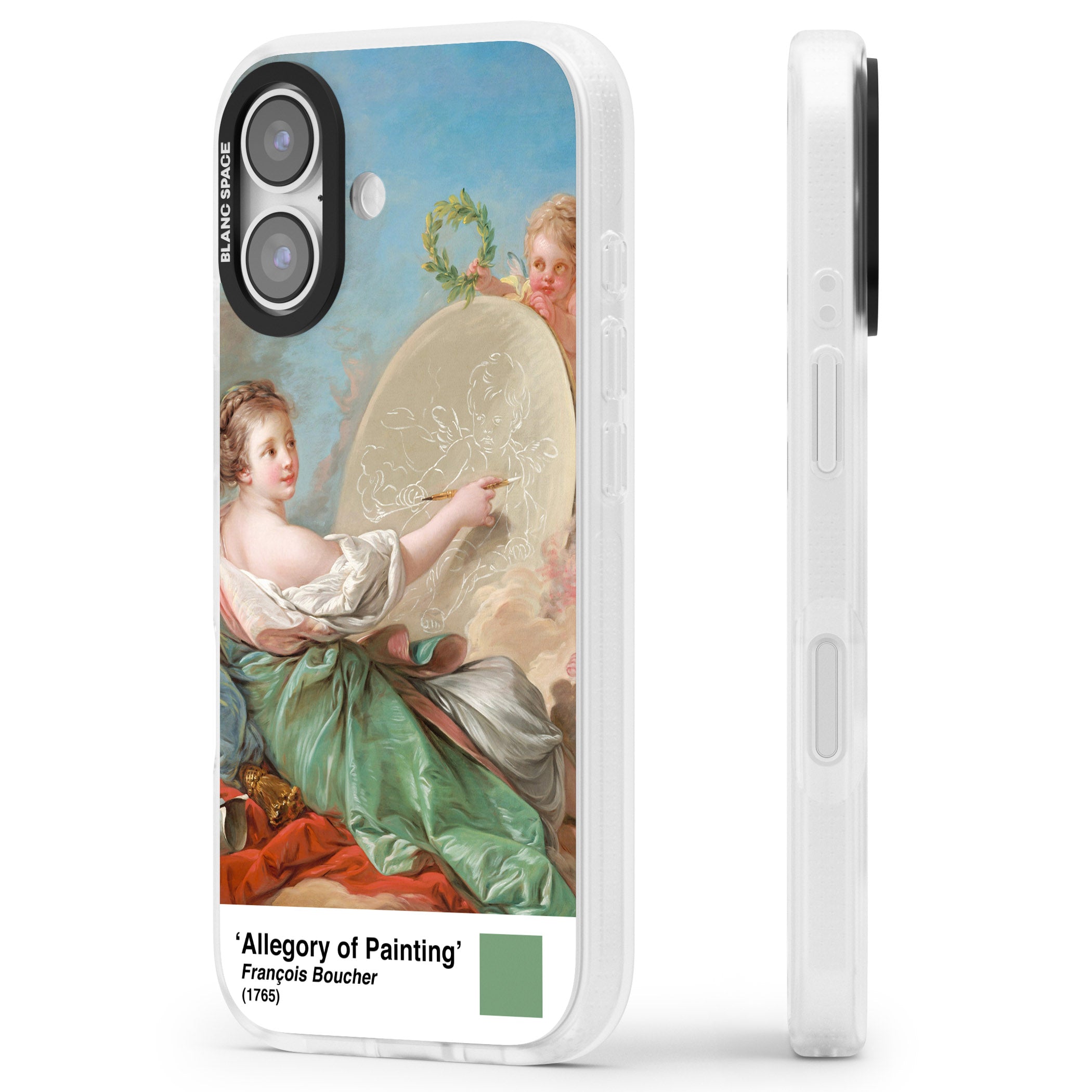 Allegory Of Painting iPhone 17 Impact Air Clear Phone Case Side Profile