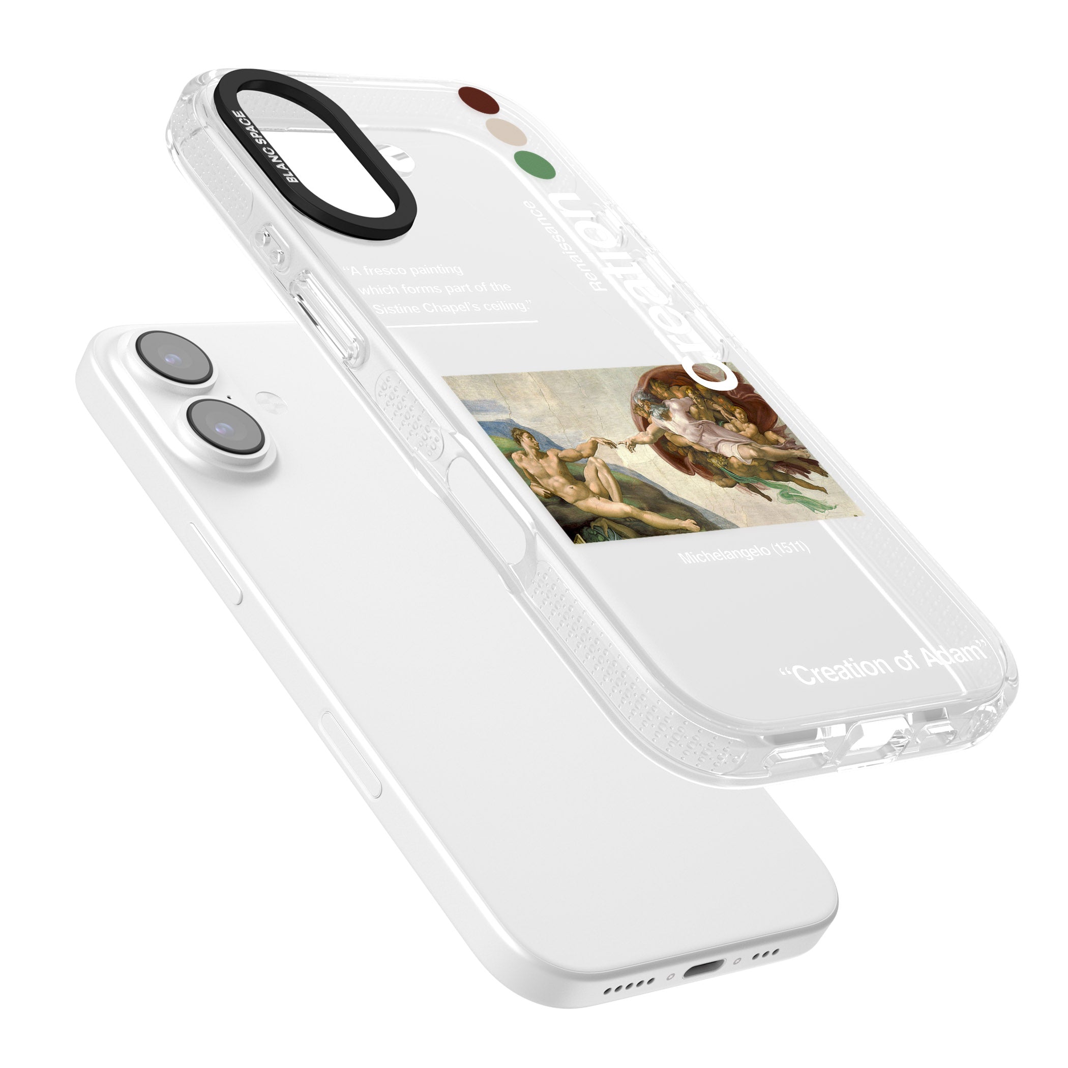 Creation Of Adam Michelangelo iPhone 17 Impact Air Clear Phone Case Colours