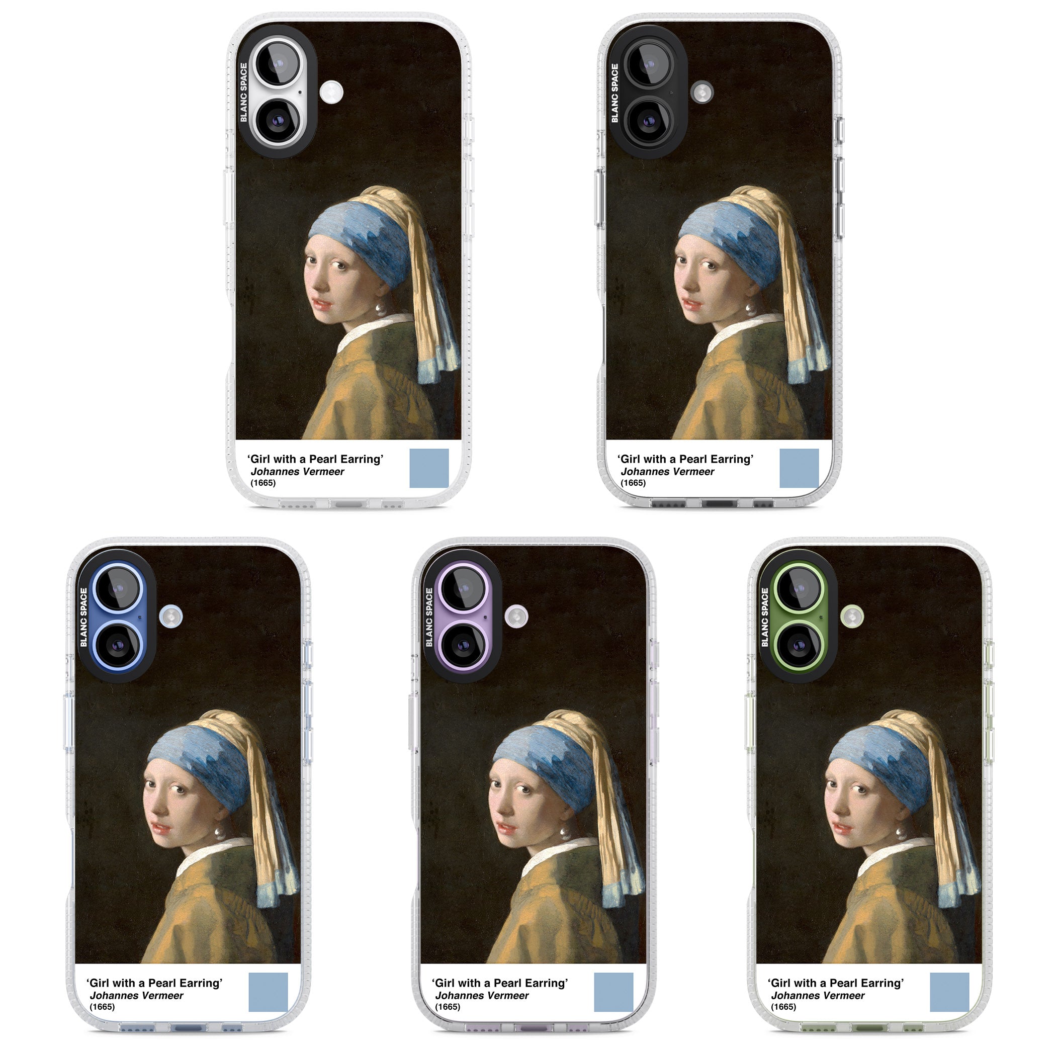 Girl With A Pearl Earring iPhone 17 Impact Air Clear Phone Case APT Impact Protection