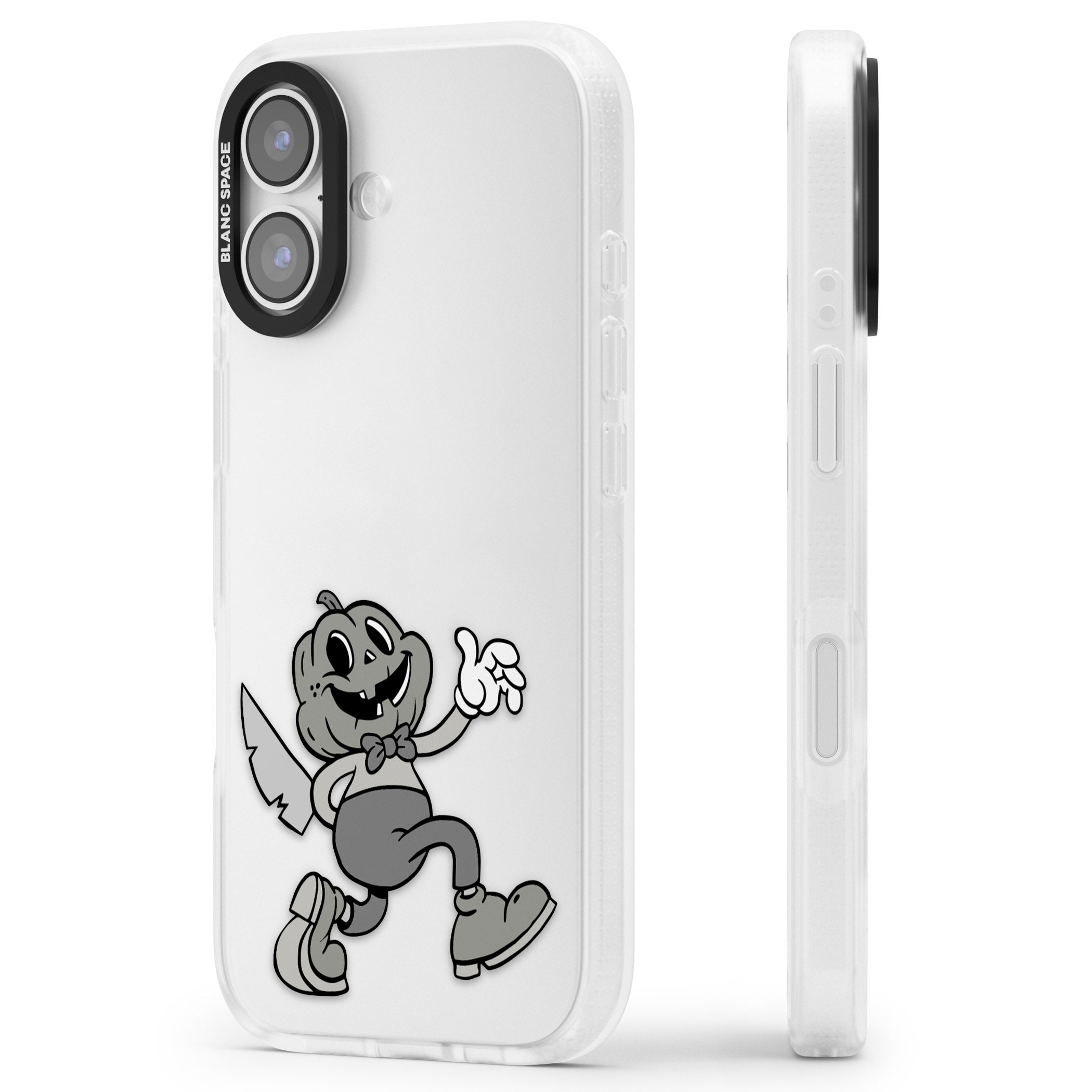 Jack O' Slasher iPhone 17 Impact Air Clear Phone Case Side Profile