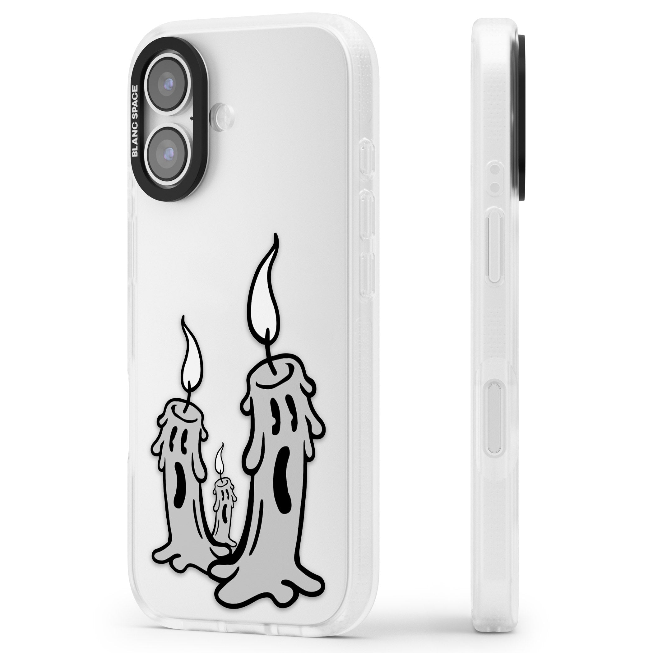 Candle Lit iPhone 17 Impact Air Clear Phone Case Side Profile