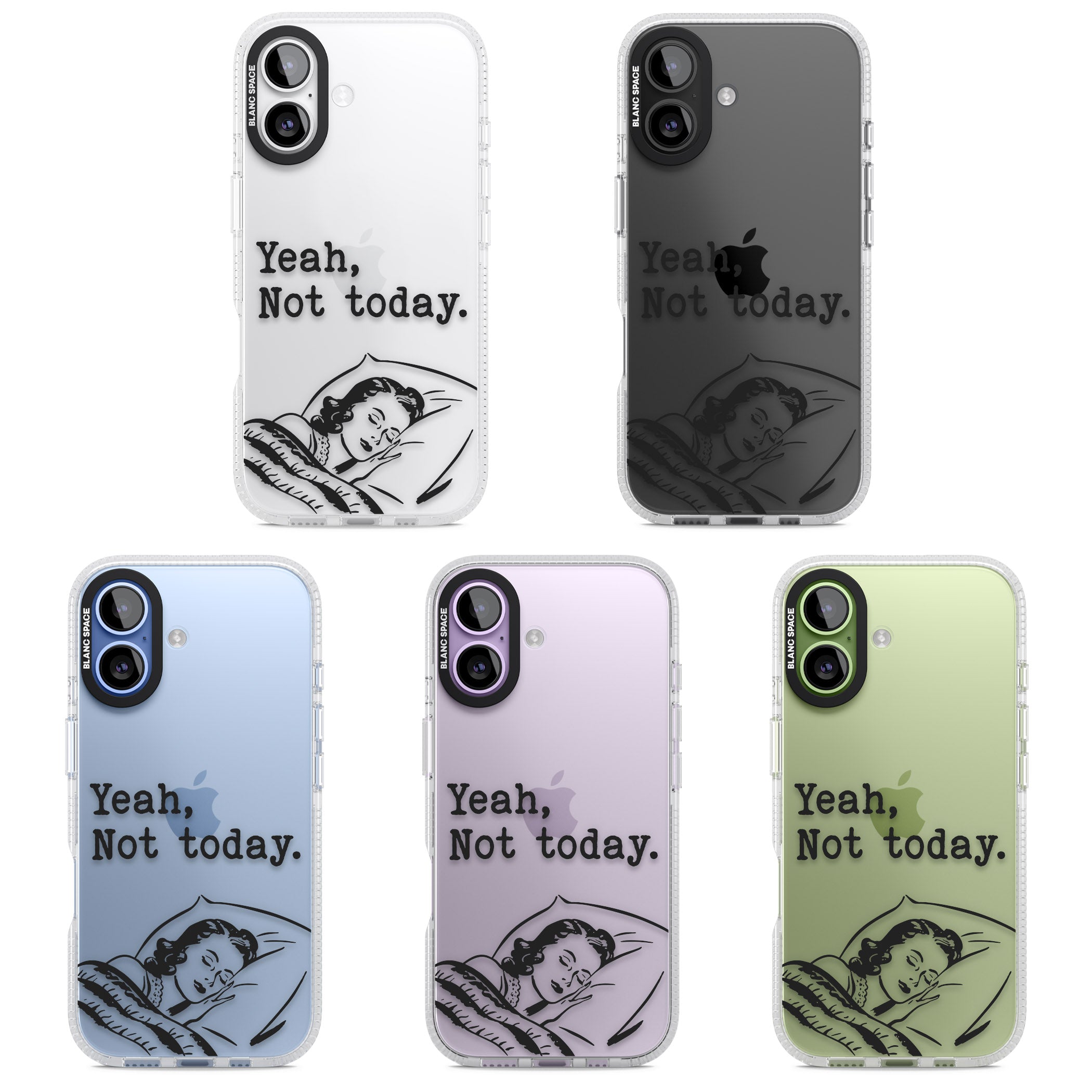 Yeah, Not Today iPhone 17 Impact Air Clear Phone Case APT Impact Protection