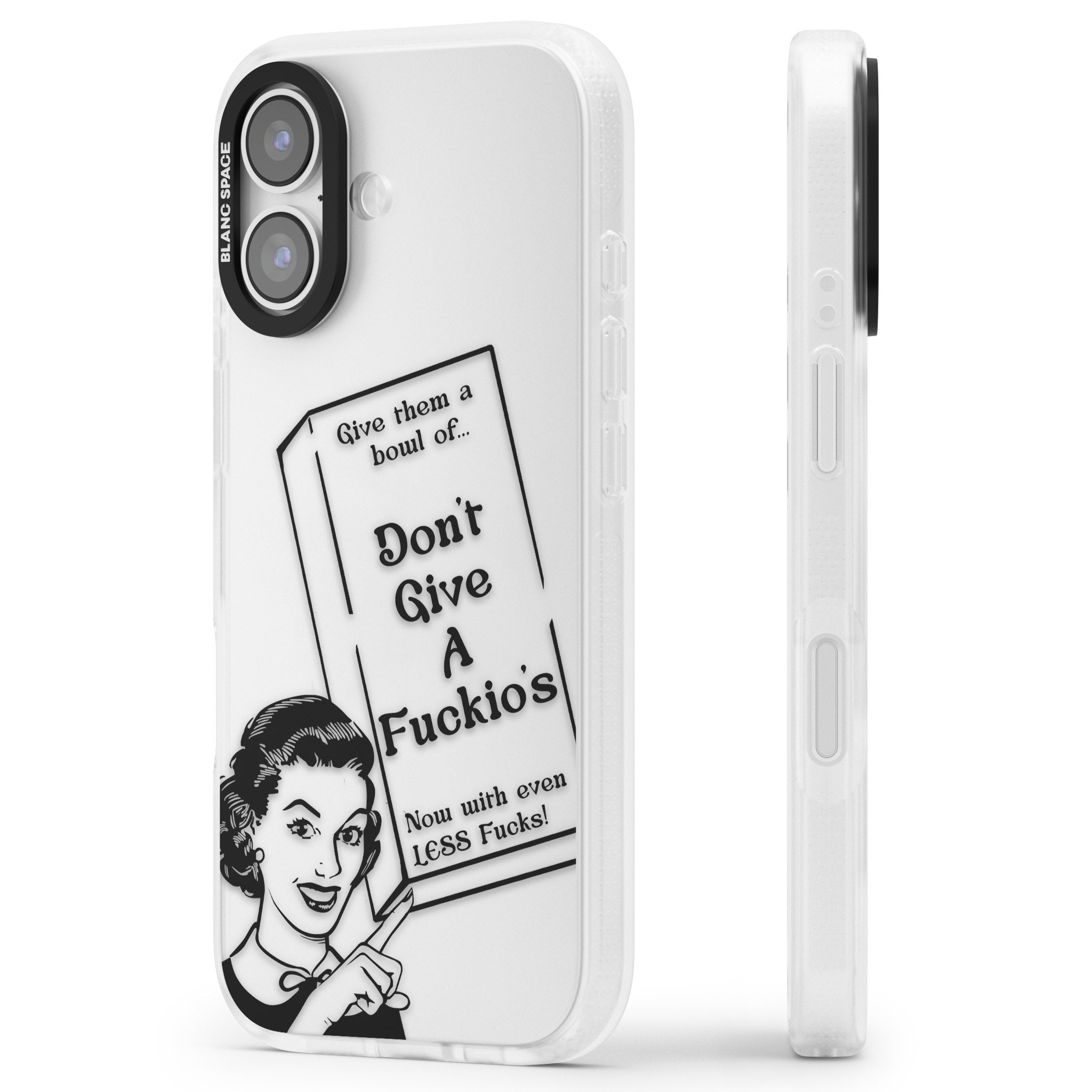 Dont Give A F Ckios Cereal iPhone 17 Impact Air Clear Phone Case Side Profile