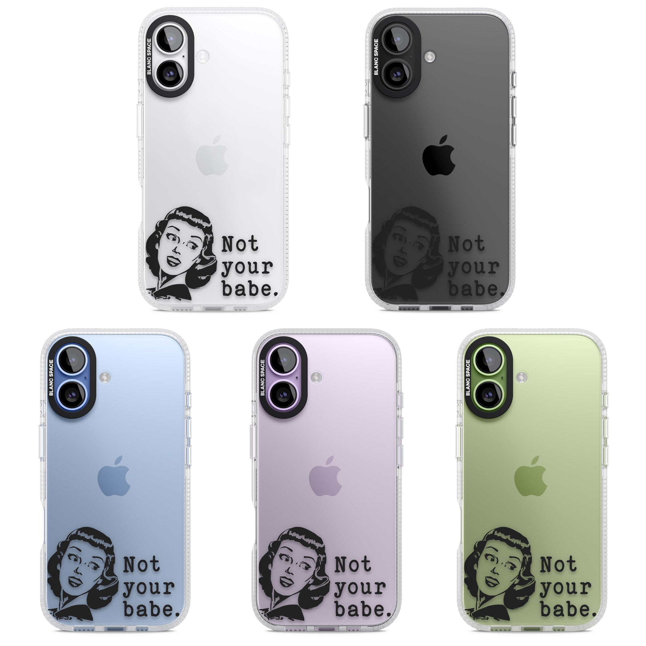 Not Your Babe iPhone 17 Impact Air Clear Phone Case APT Impact Protection