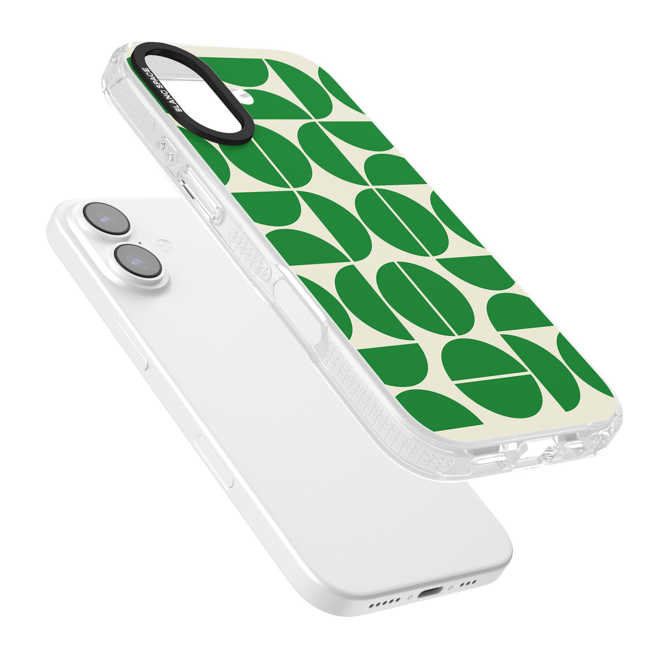 Retro Green Circles iPhone 17 Impact Air Clear Phone Case Colours