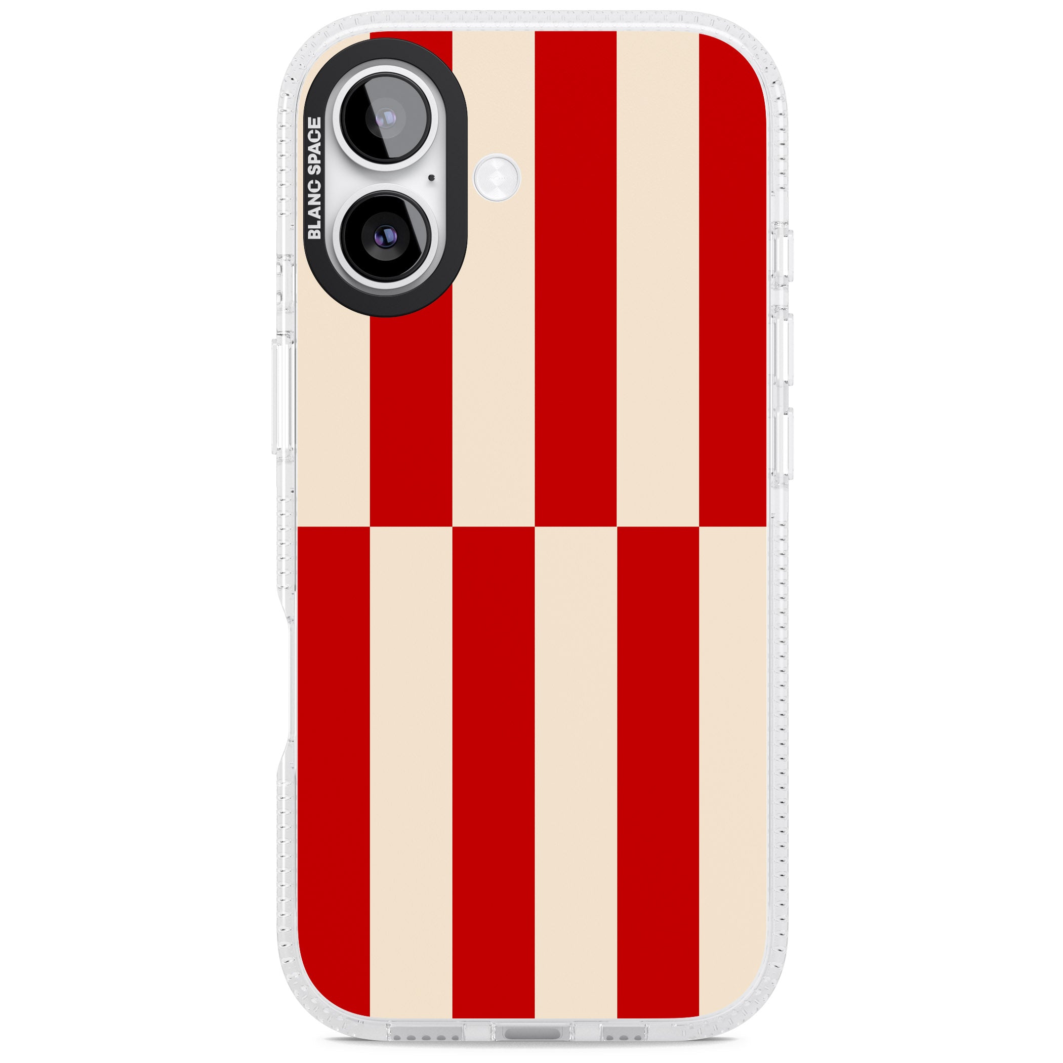 Retro Red Stripes iPhone 17 Impact Air Clear Phone Case