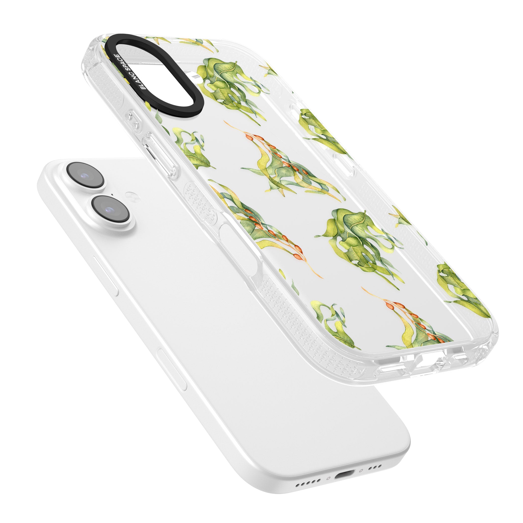 Flowing Seaweed Watercolor iPhone 17 Impact Air Clear Phone Case Colours