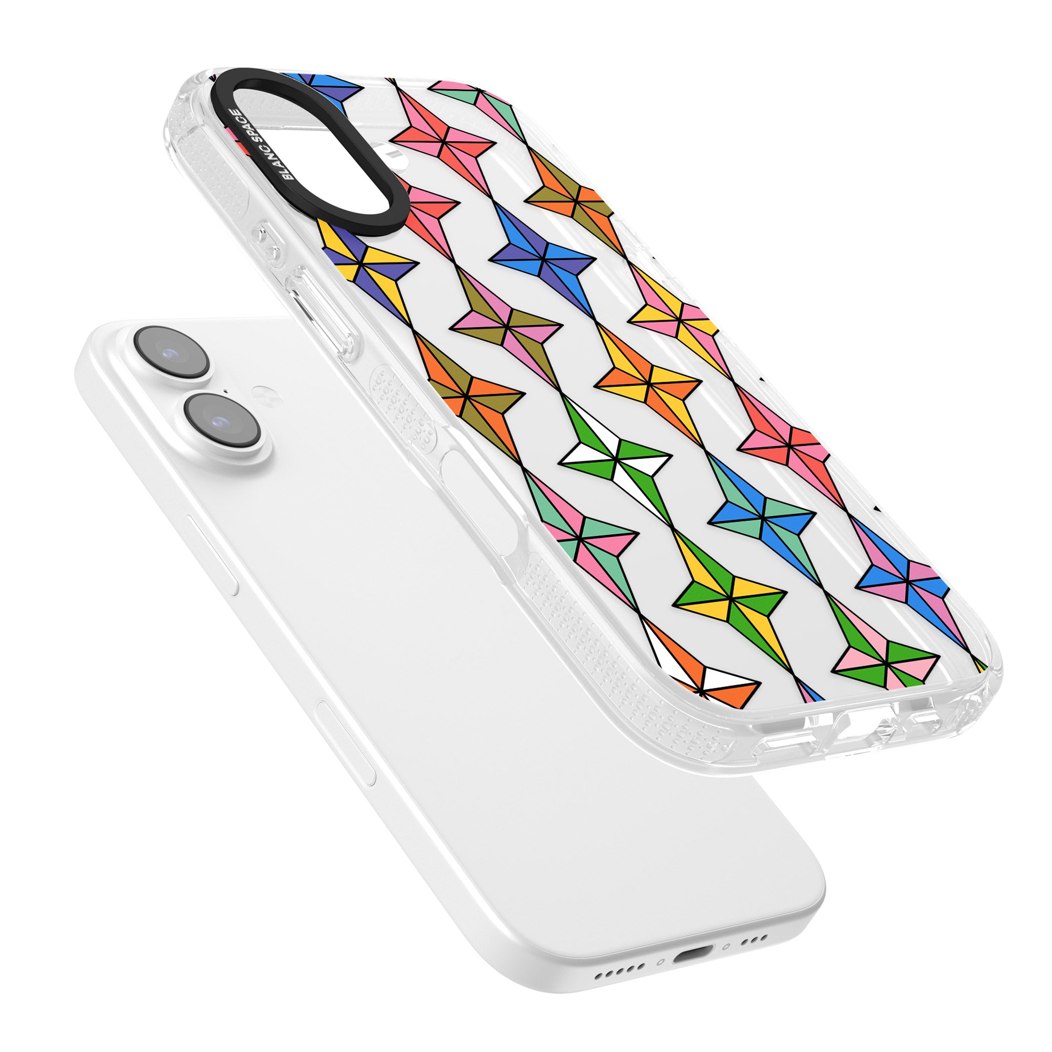 Multi Colour Stars Pattern iPhone 17 Impact Air Clear Phone Case Colours