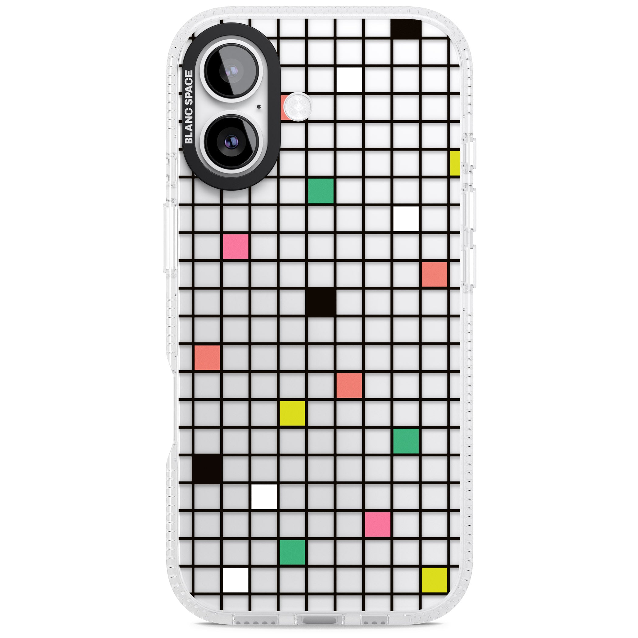 Vibrant Clear Geometric Grid iPhone 17 Impact Air Clear Phone Case