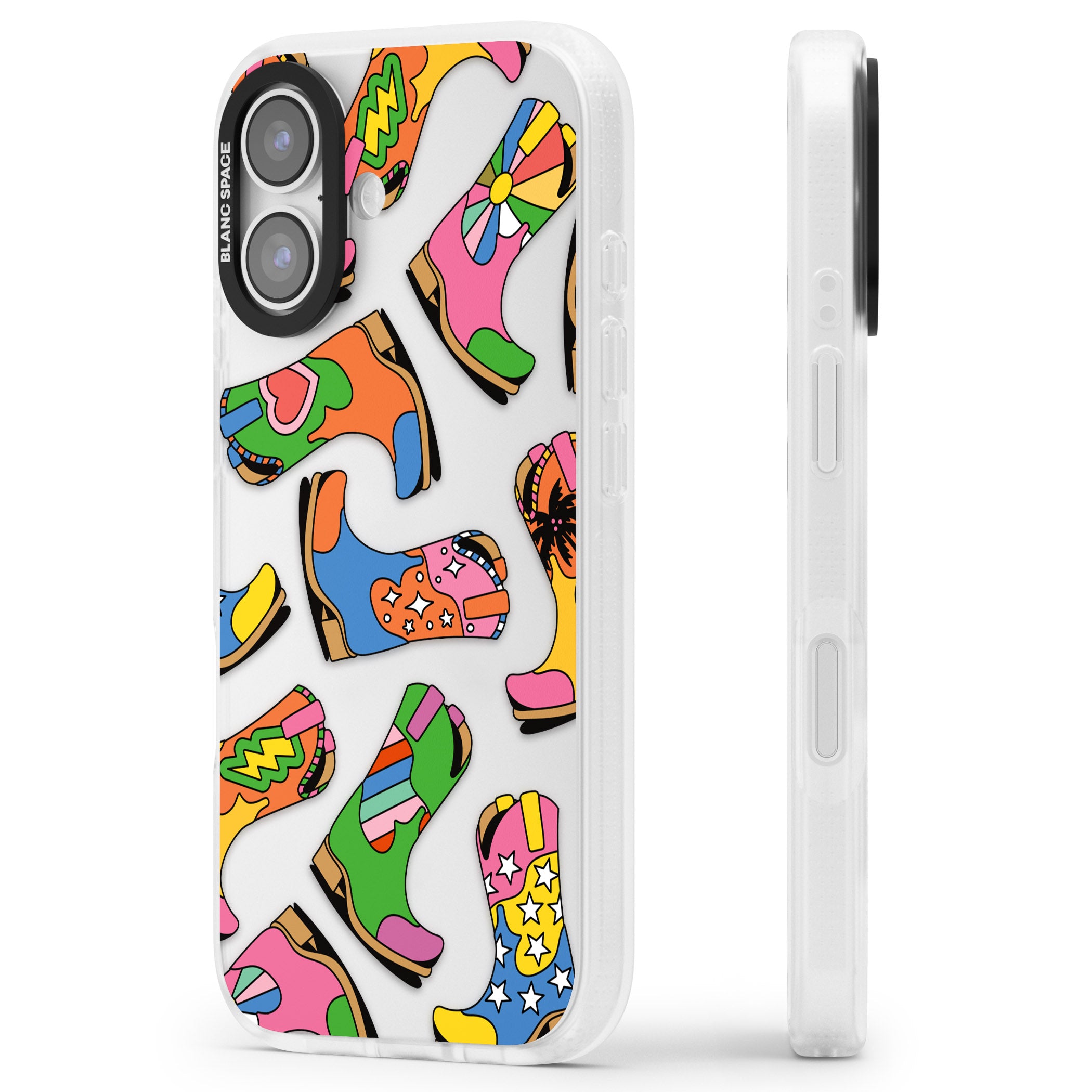 Starburst Boots iPhone 17 Impact Air Clear Phone Case Side Profile
