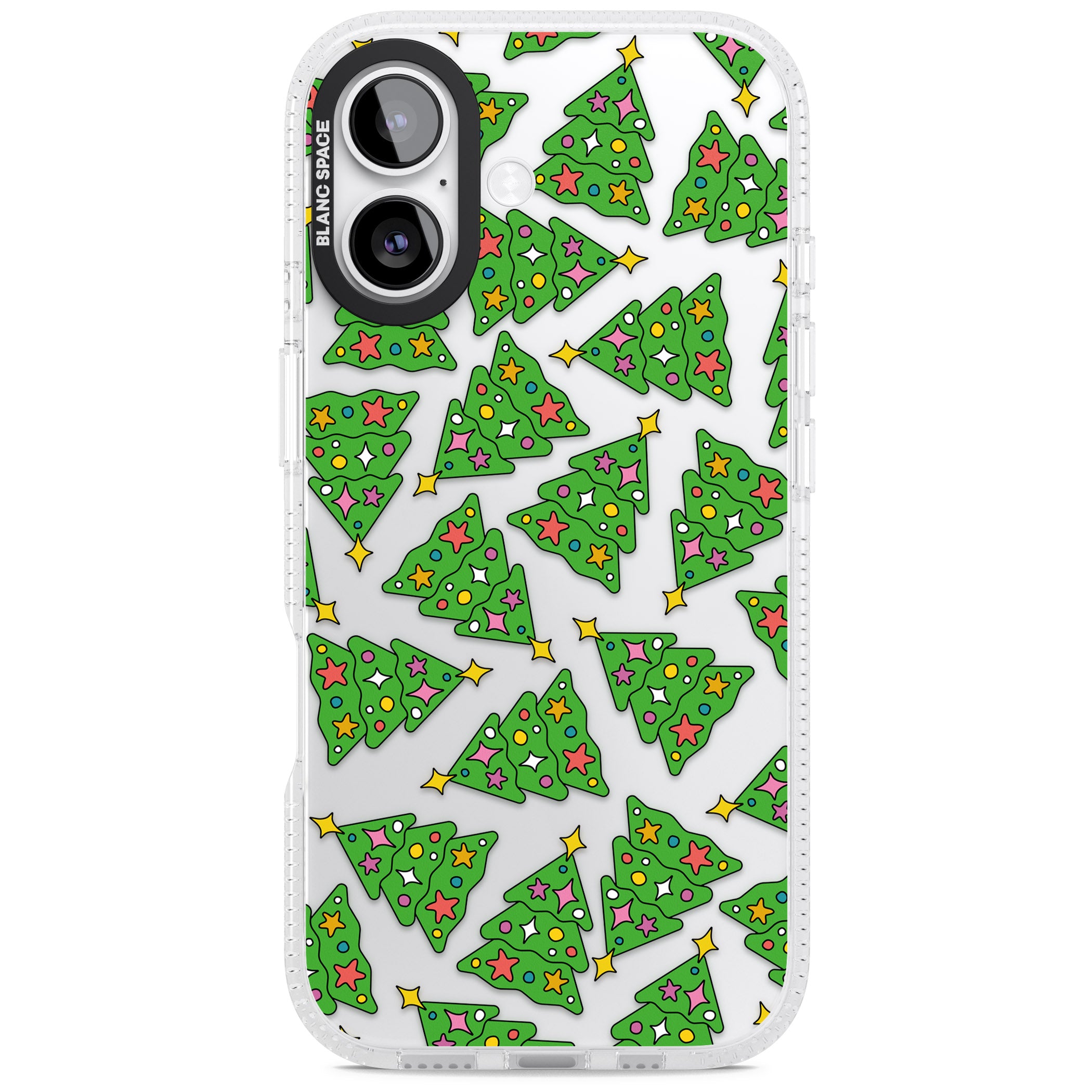 Christmas Tree Pattern iPhone 17 Impact Air Clear Phone Case