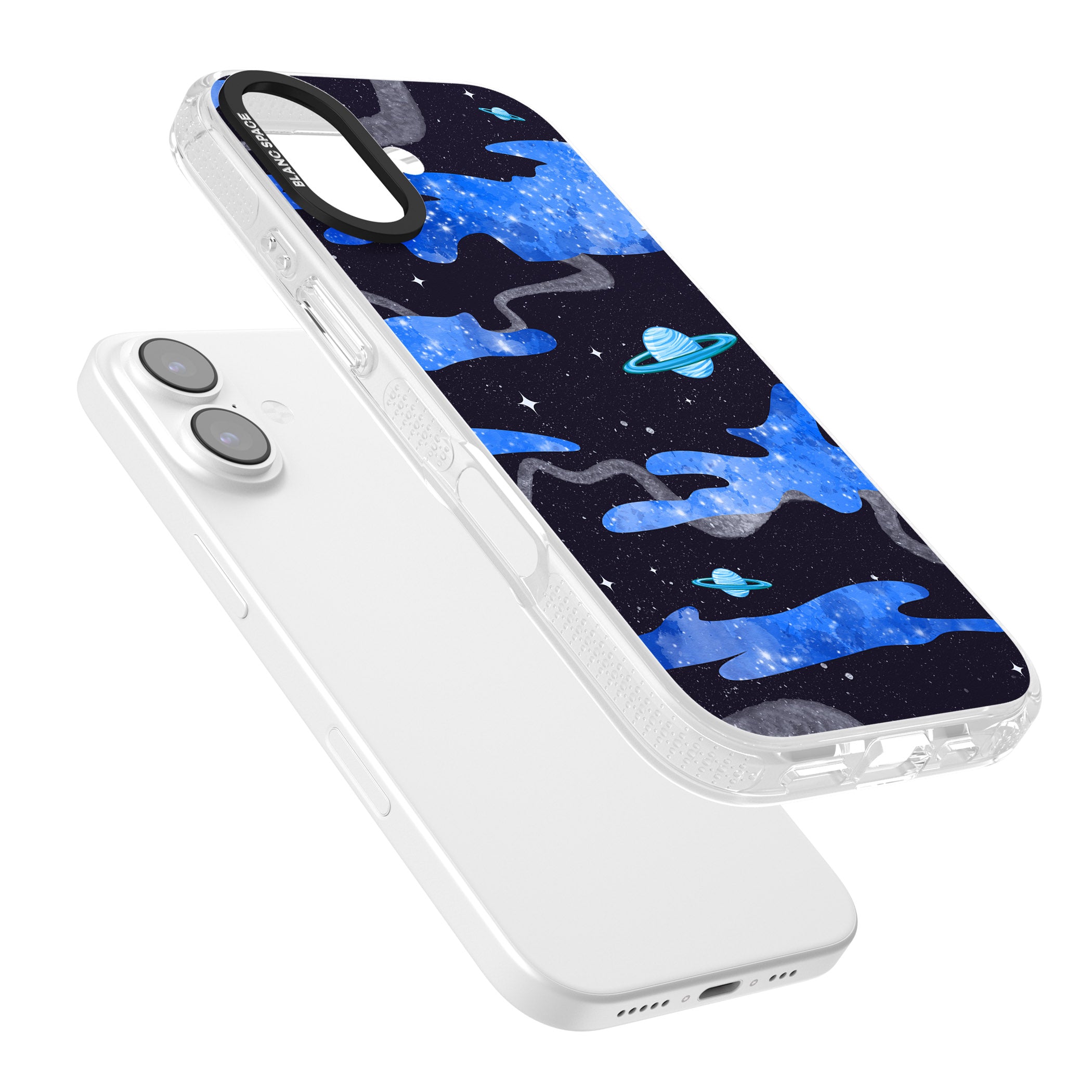 Blue Galaxy iPhone 17 Impact Air Clear Phone Case Colours