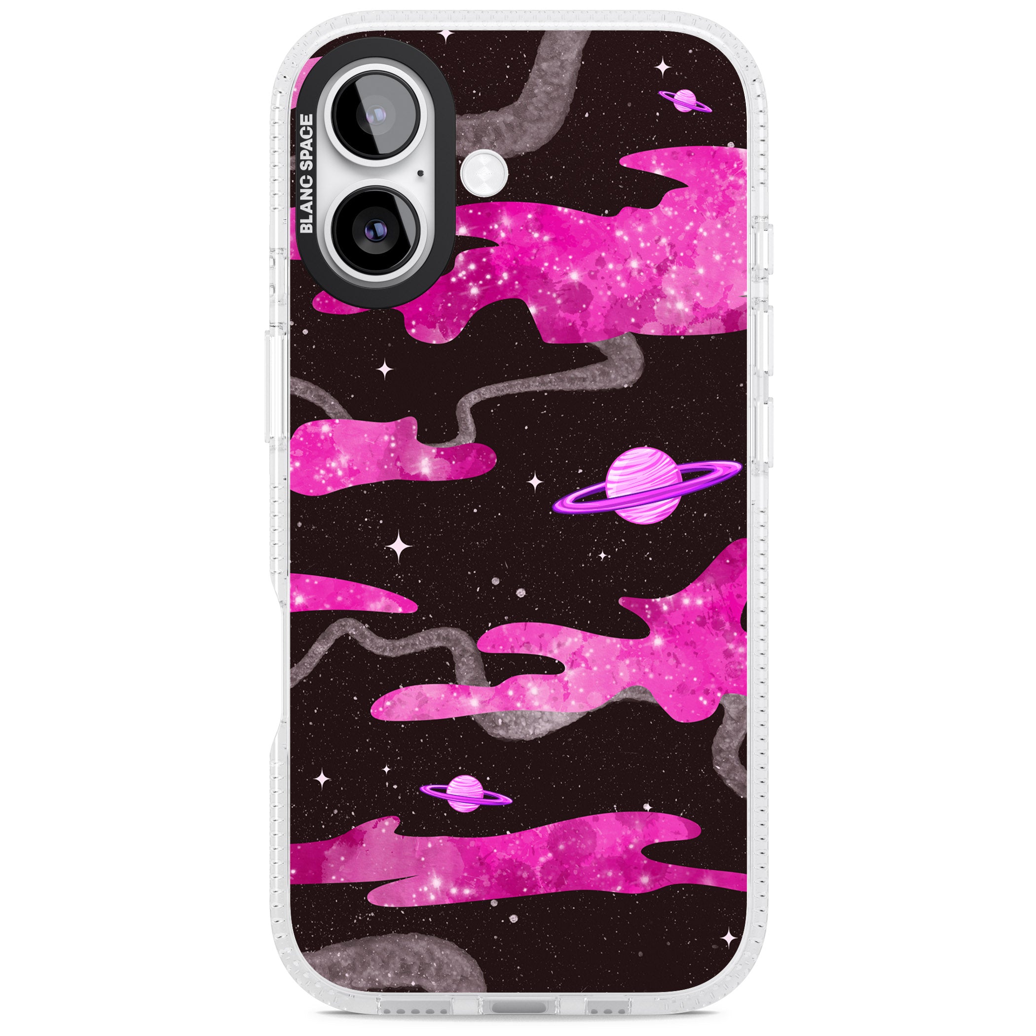 Pink Galaxy iPhone 17 Impact Air Clear Phone Case