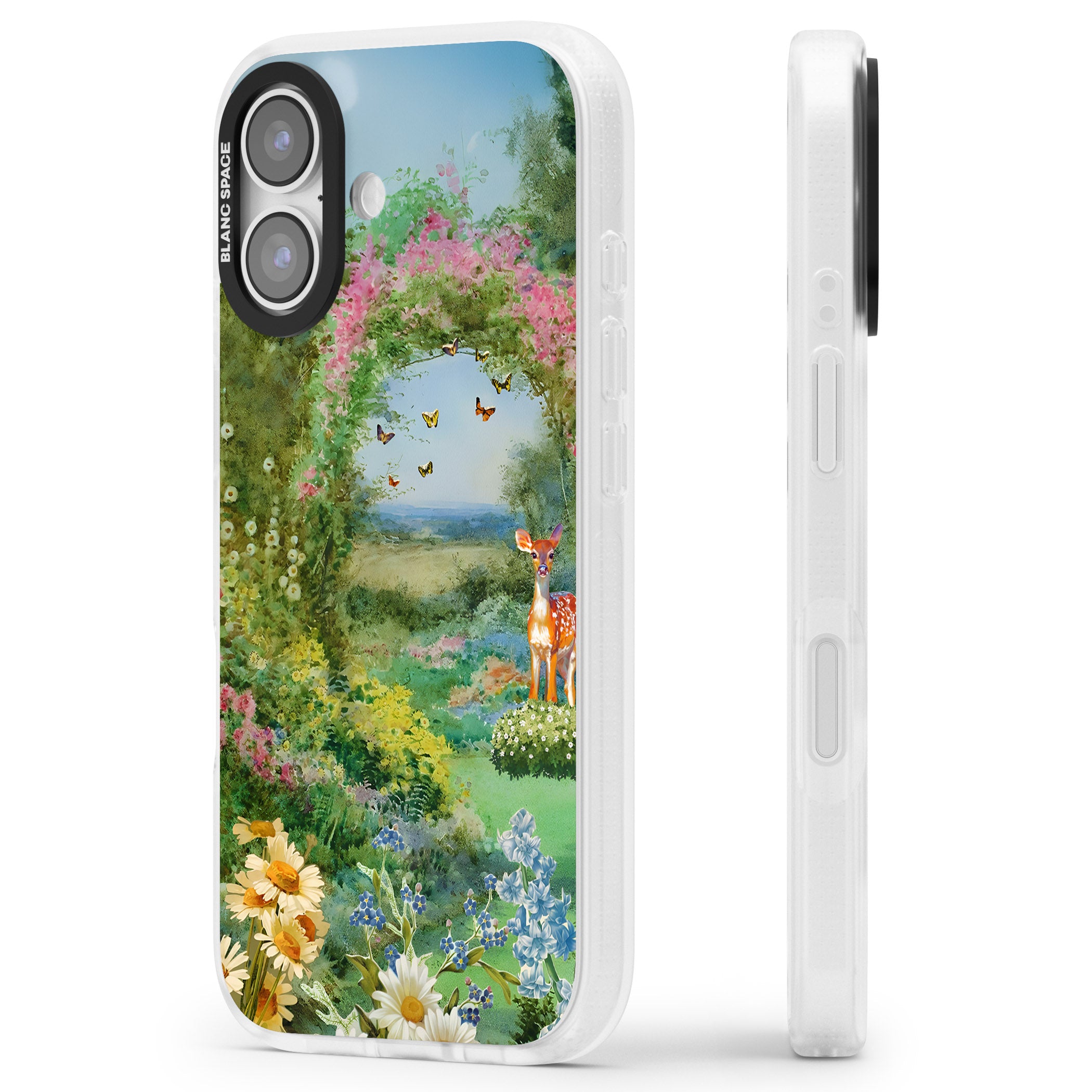 Flourishing Meadow iPhone 17 Impact Air Clear Phone Case Side Profile