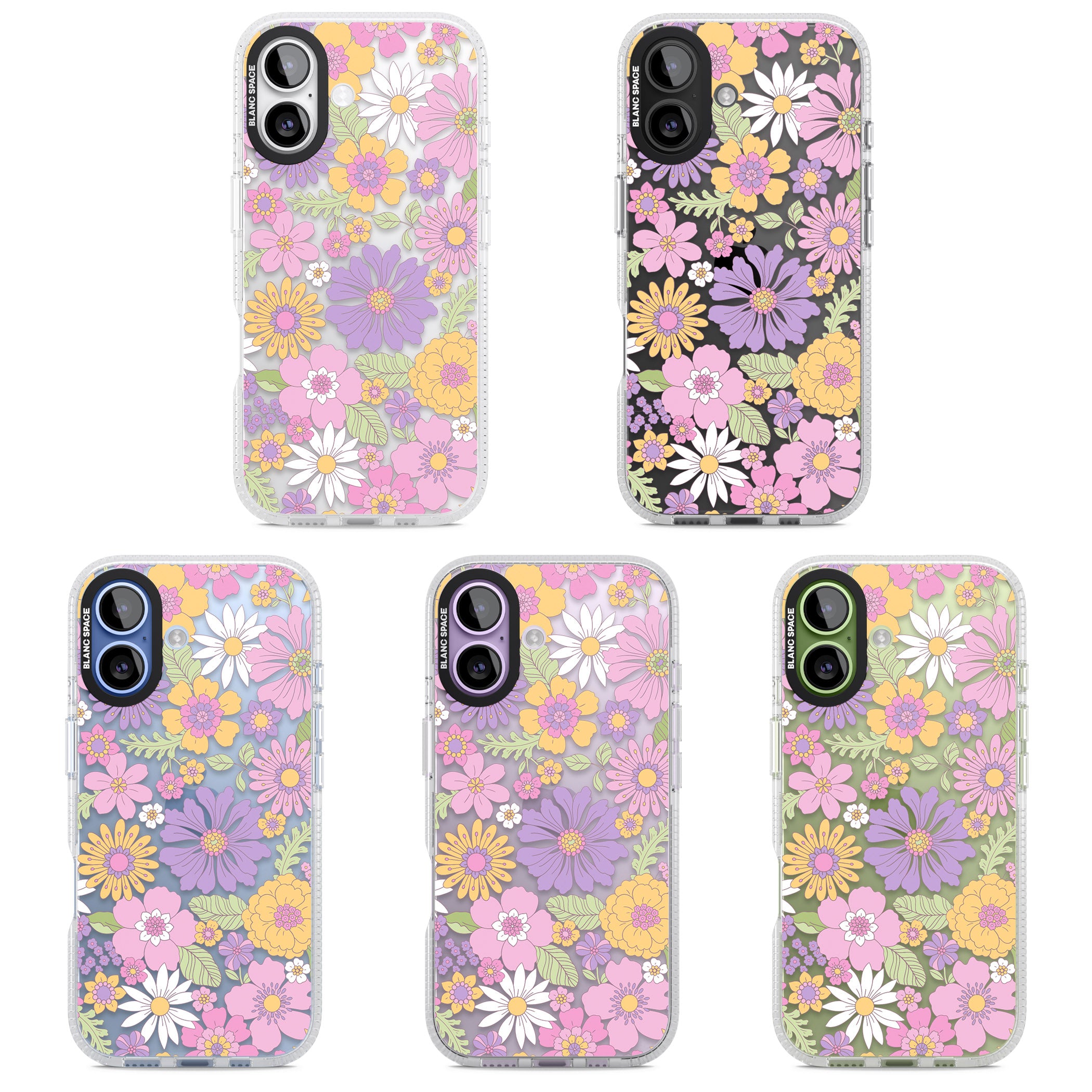 Soft Flower Mix iPhone 17 Impact Air Clear Phone Case APT Impact Protection