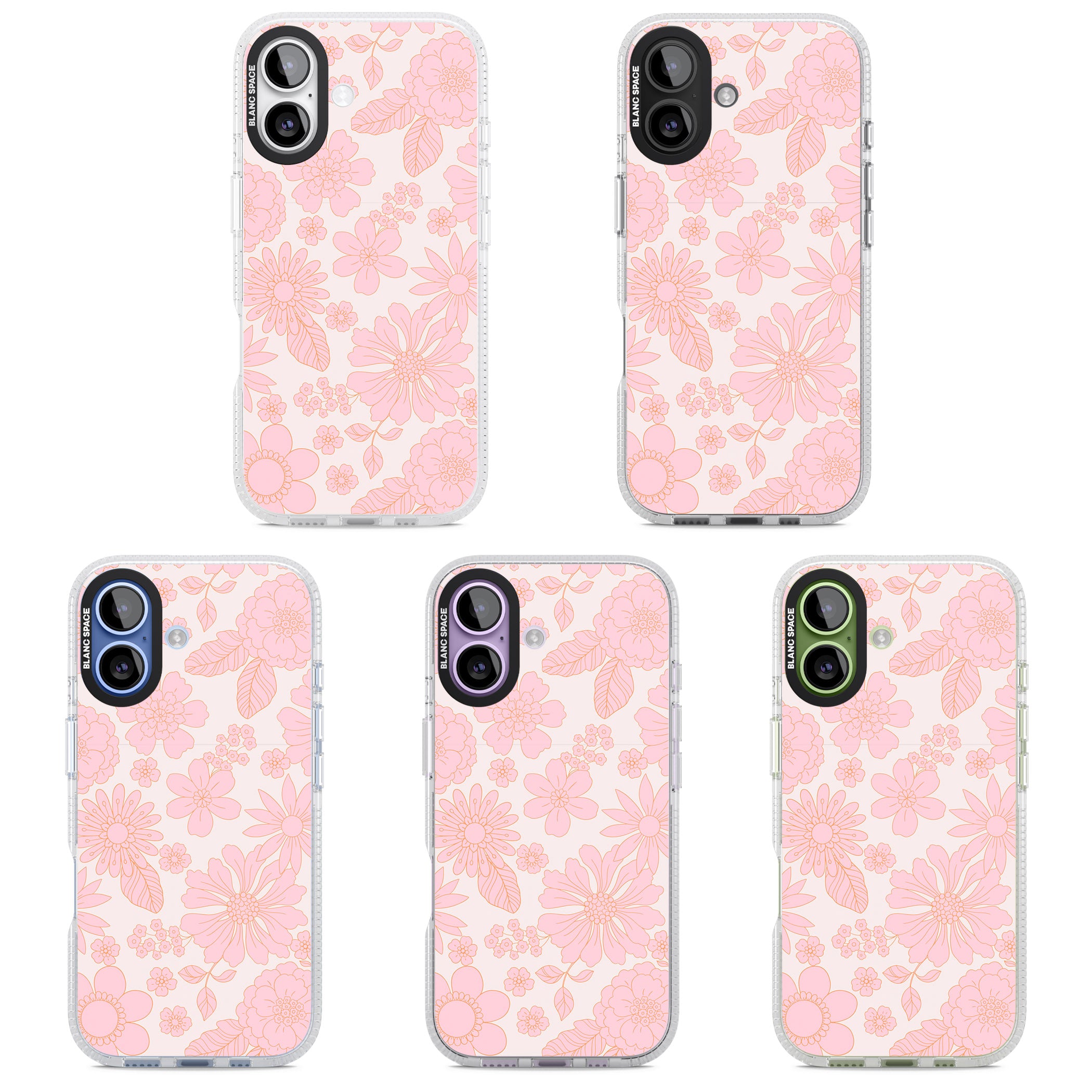 Gentle Pink Flowers iPhone 17 Impact Air Clear Phone Case APT Impact Protection