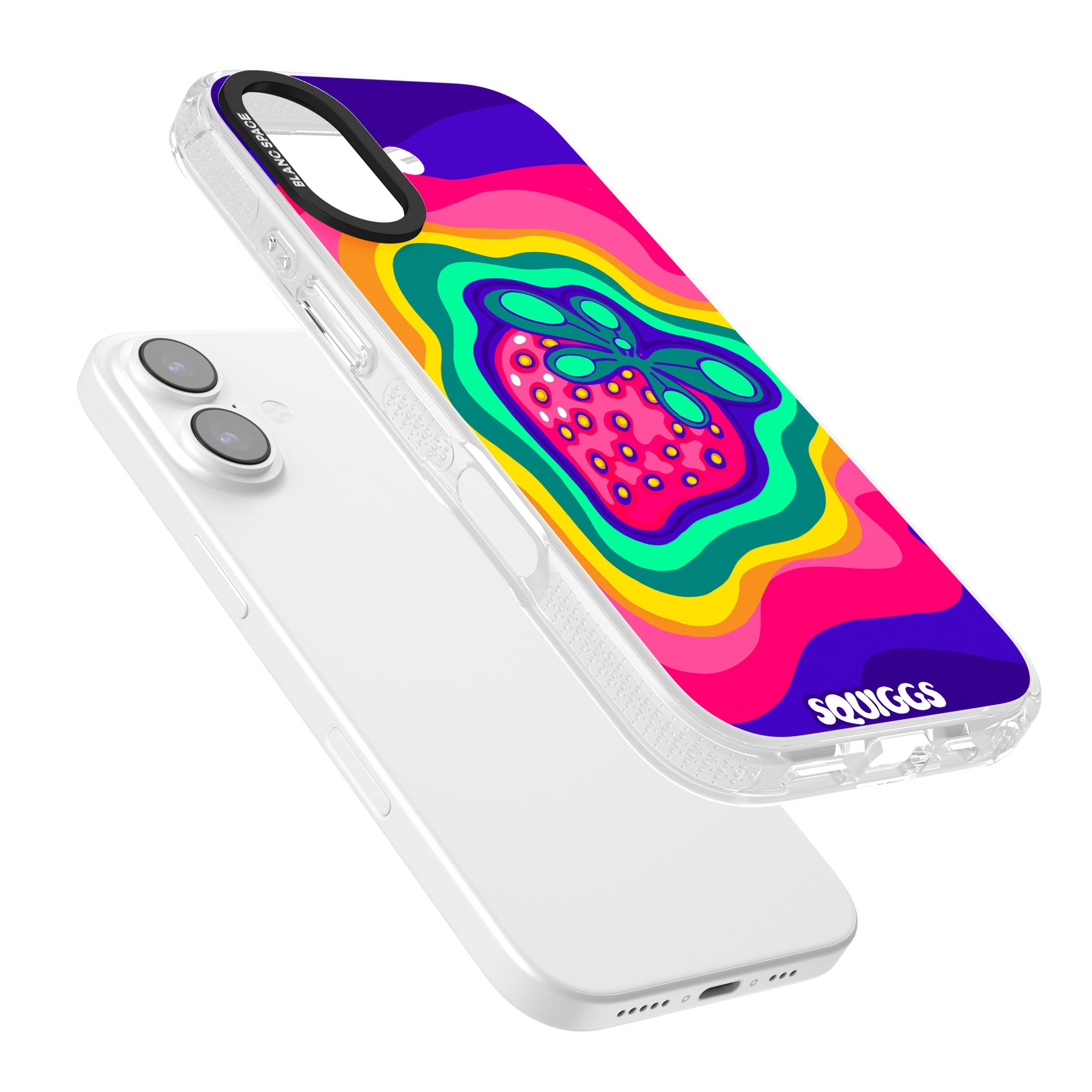 Strawberry Rainbow iPhone 17 Impact Air Clear Phone Case Colours