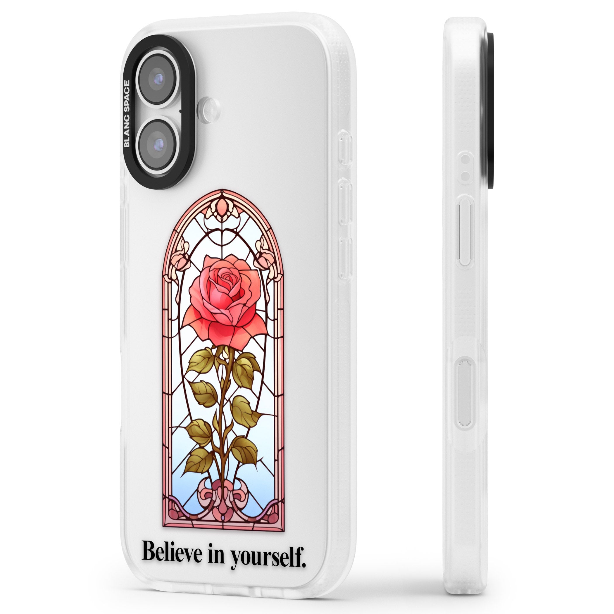 Believe In Yourself iPhone 17 Impact Air Clear Phone Case Side Profile
