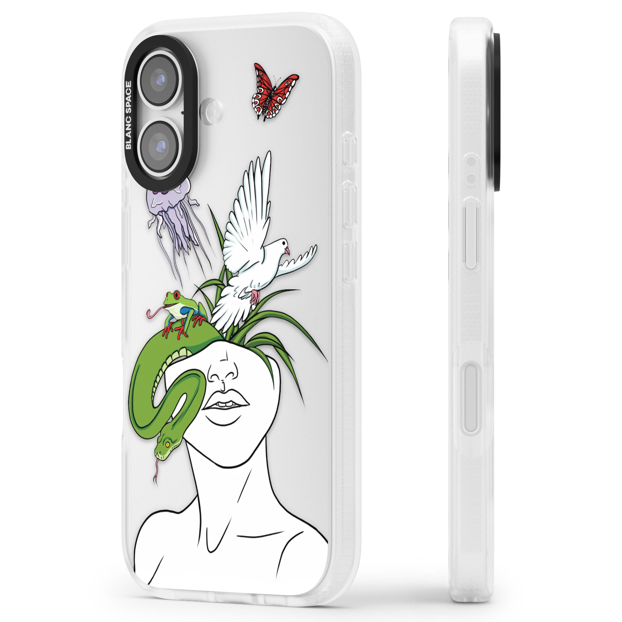 Wild Thoughts iPhone 17 Impact Air Clear Phone Case Side Profile