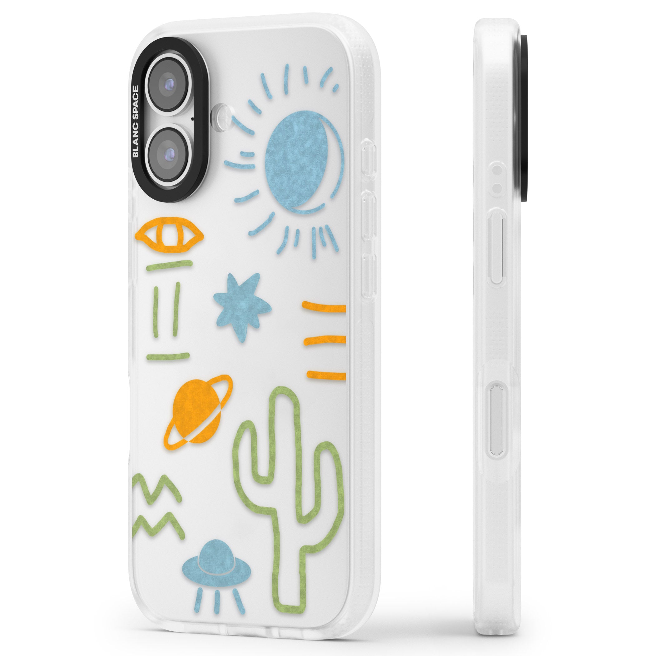 Summer Heat iPhone 17 Impact Air Clear Phone Case Side Profile