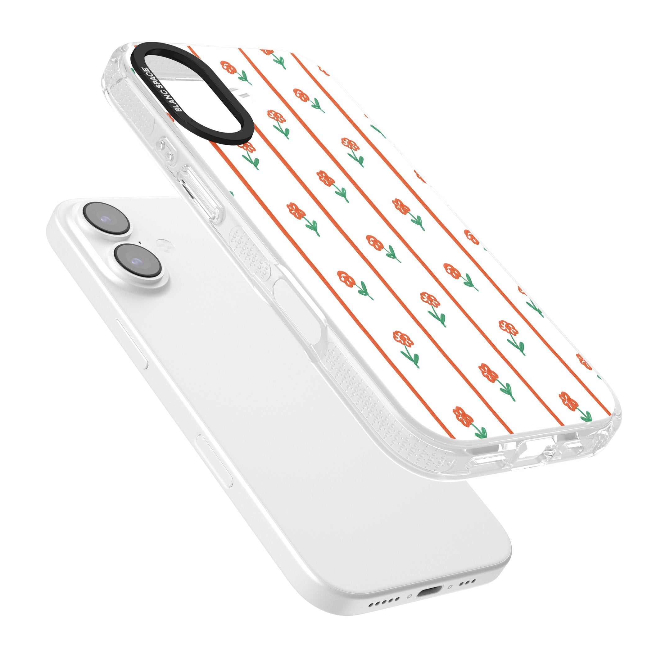 Minimal Floral Stripe iPhone 17 Impact Air Clear Phone Case Colours