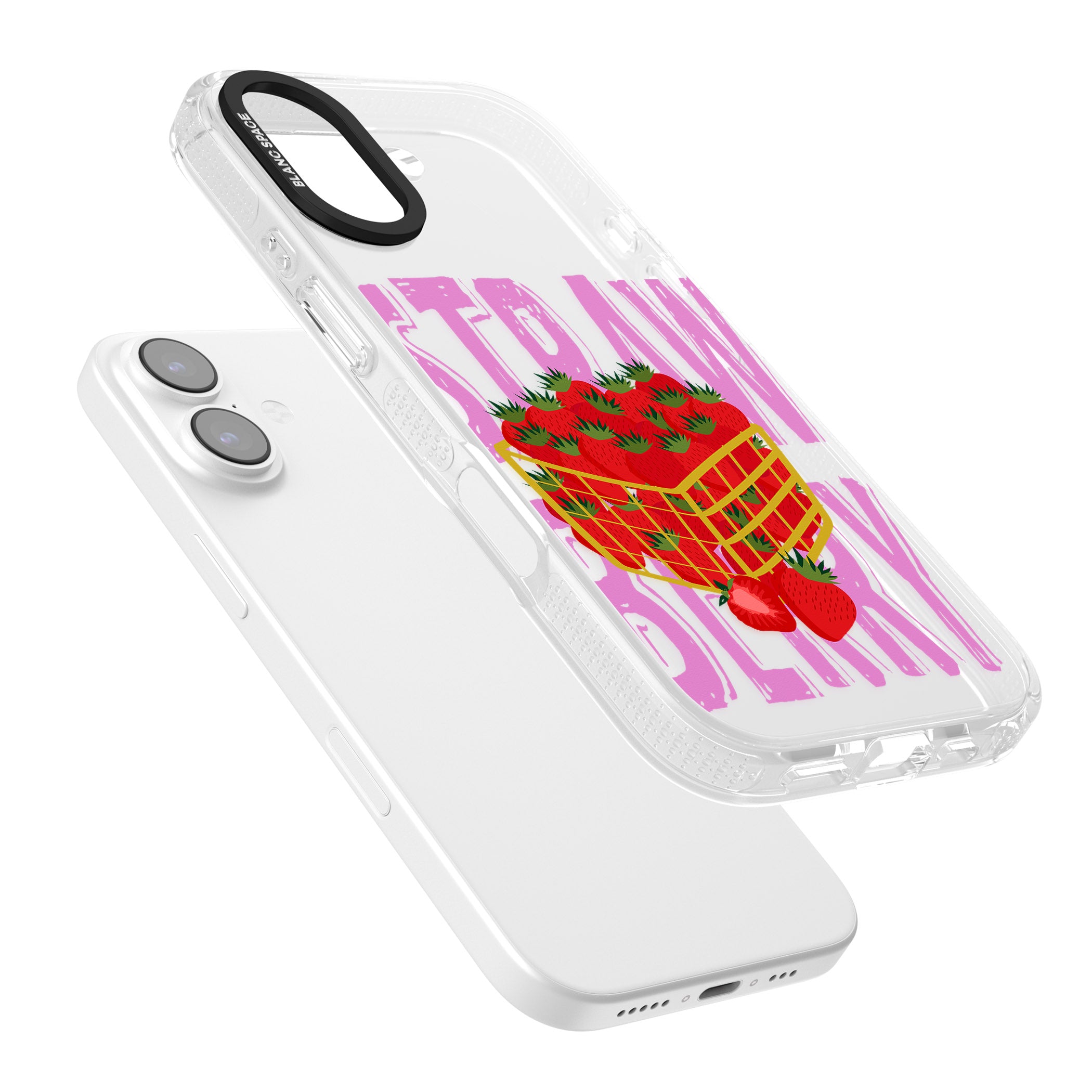 Strawberry Basket iPhone 17 Impact Air Clear Phone Case Colours