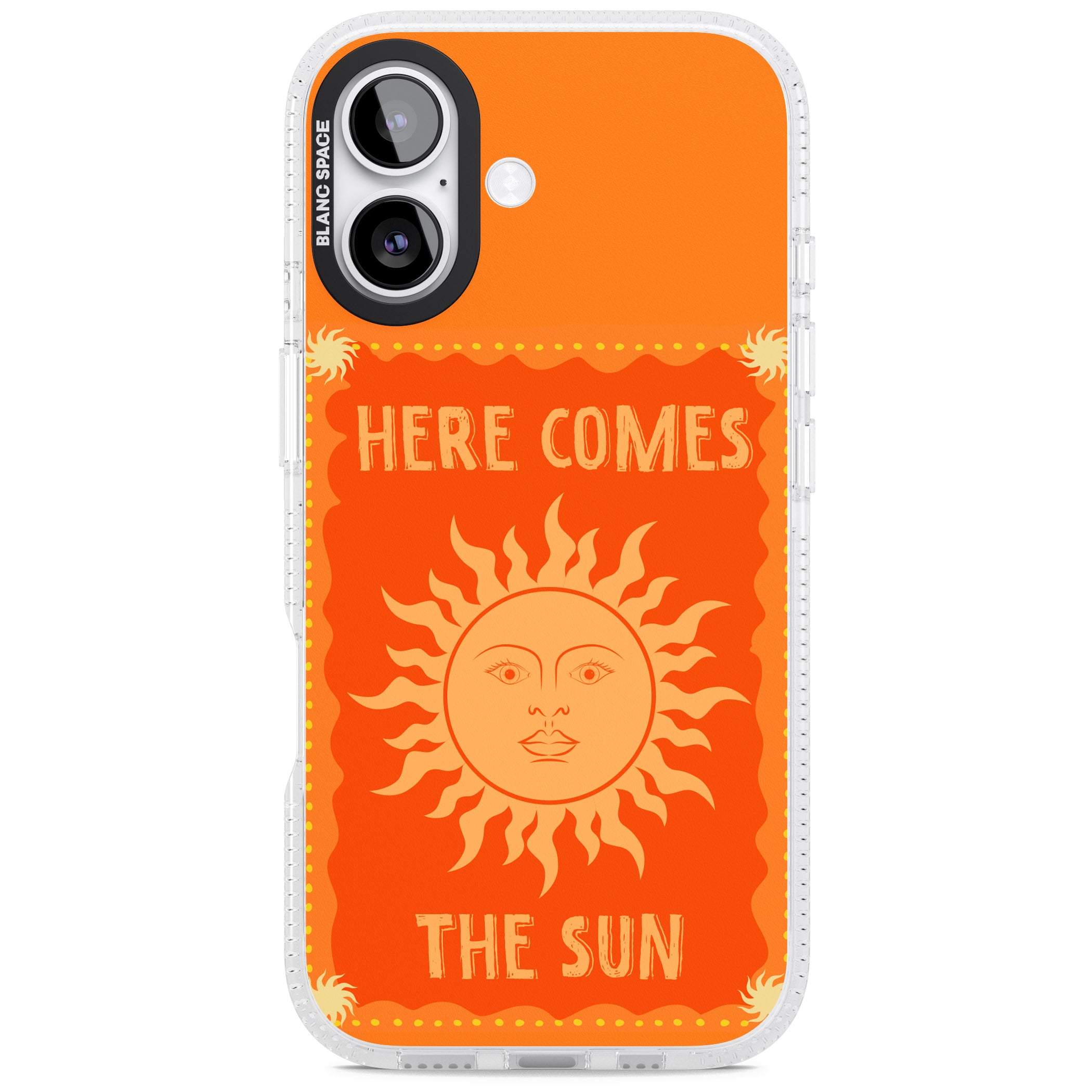 Retro Here Comes The Sun iPhone 17 Impact Air Clear Phone Case