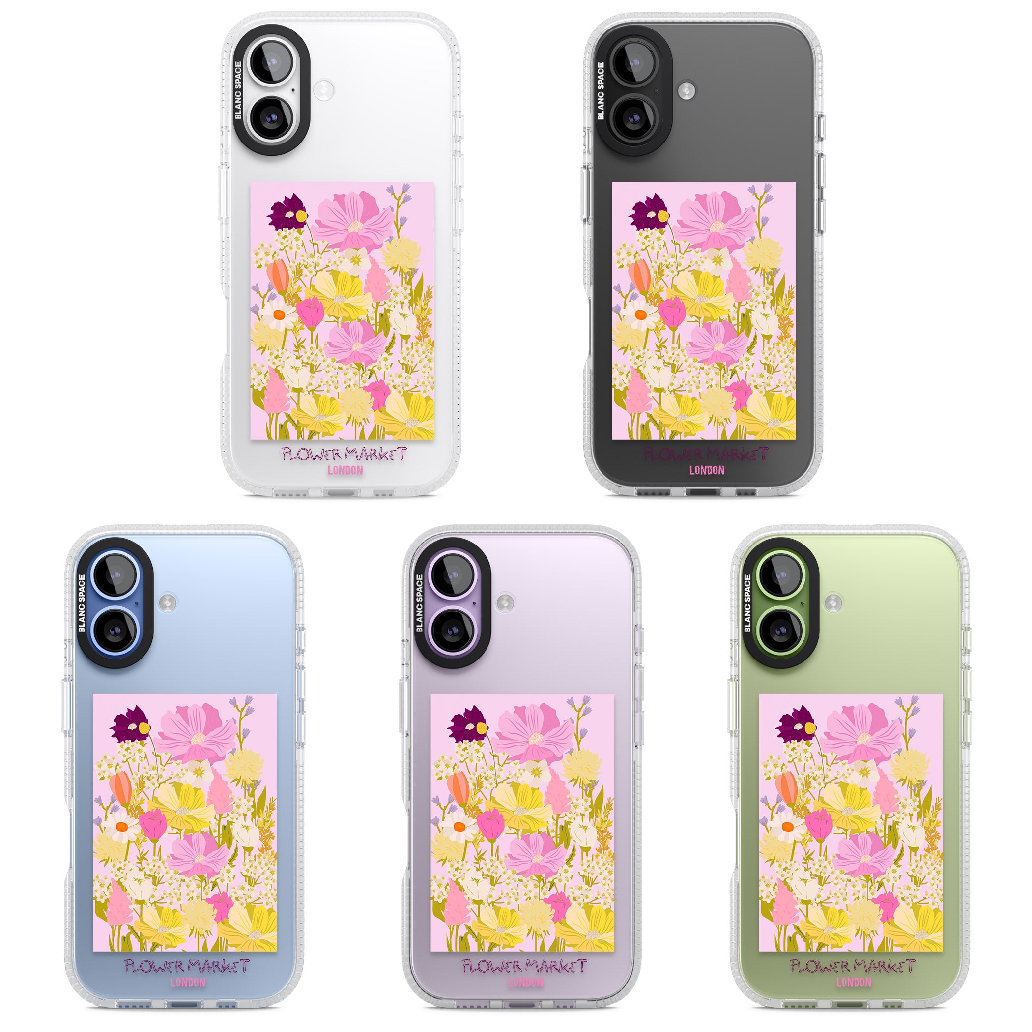 Flower Market iPhone 17 Impact Air Clear Phone Case APT Impact Protection