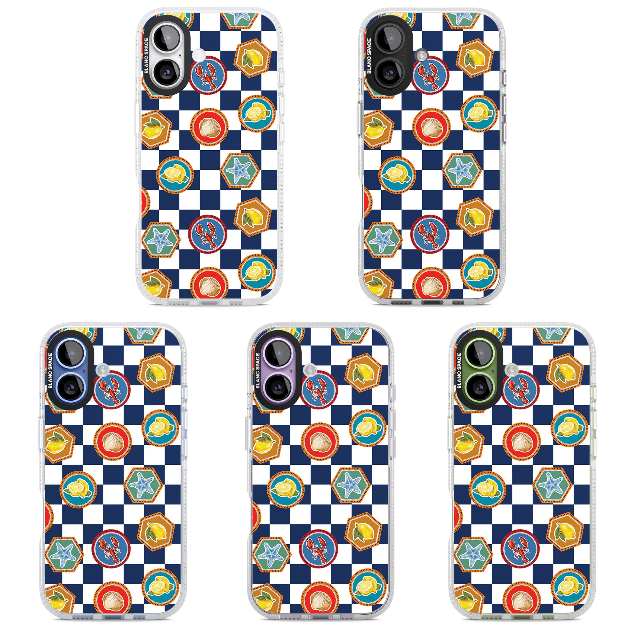 Coastal Check Pattern iPhone 17 Impact Air Clear Phone Case APT Impact Protection