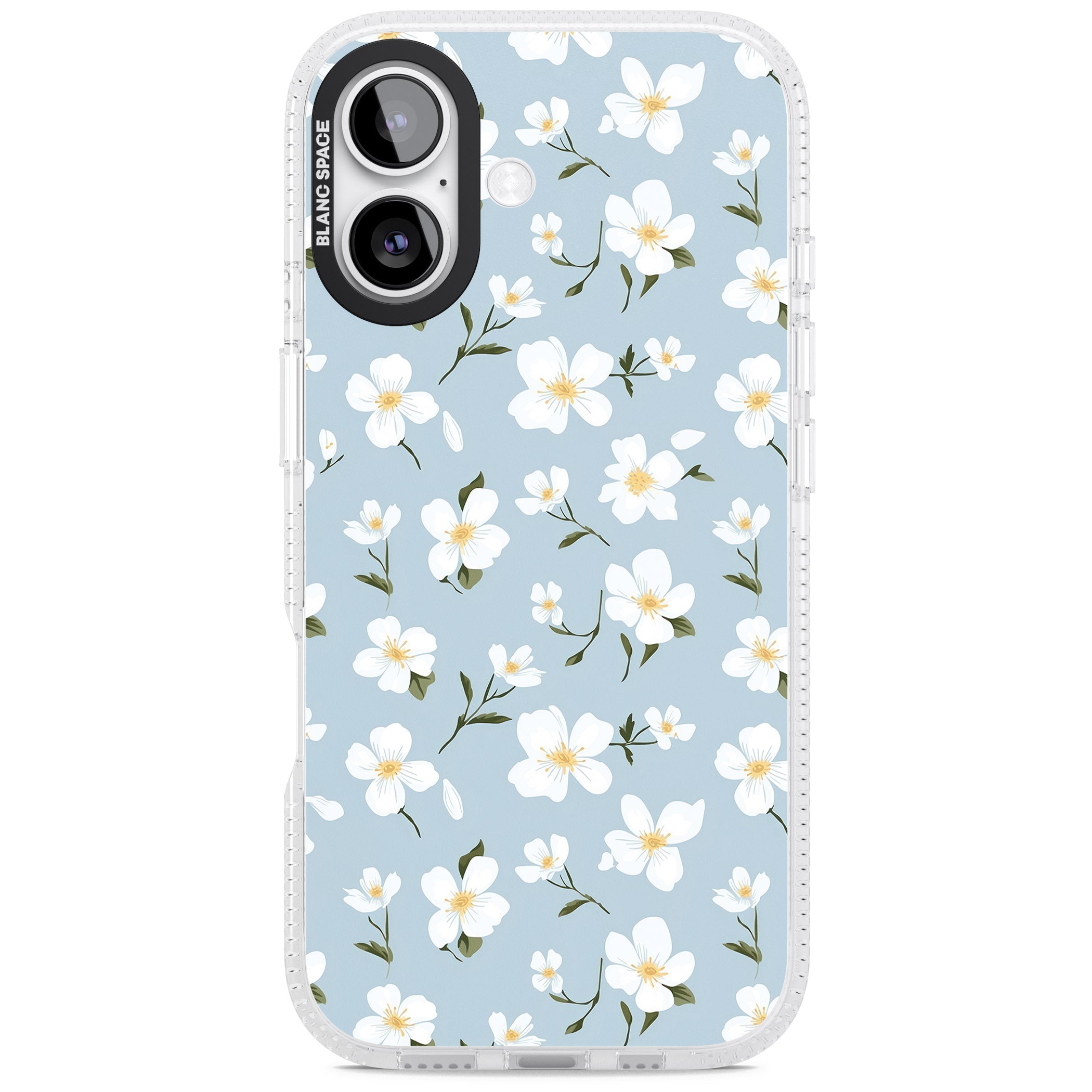 Soft White Blossoms iPhone 17 Impact Air Clear Phone Case