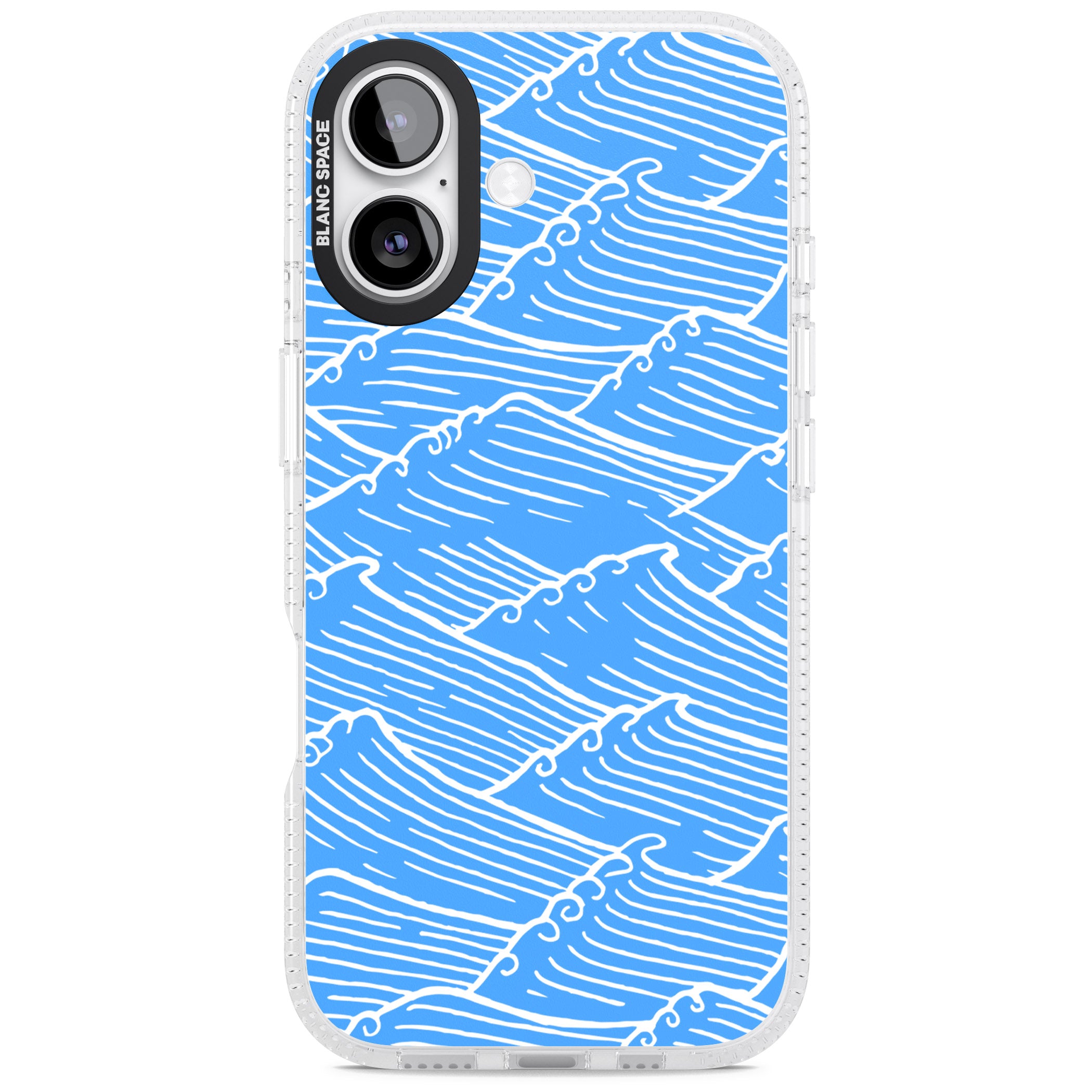 Waves Pattern iPhone 17 Impact Air Clear Phone Case