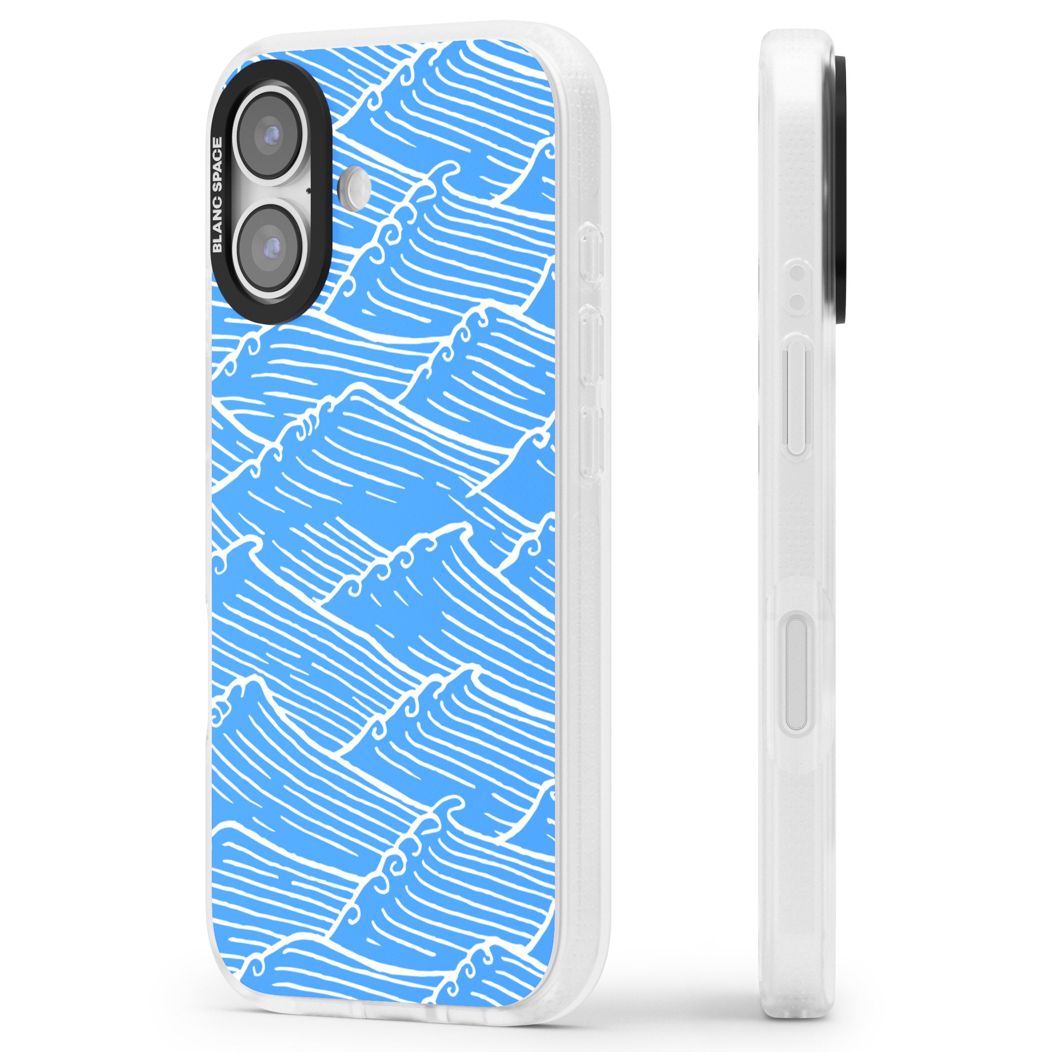 Waves Pattern iPhone 17 Impact Air Clear Phone Case Side Profile