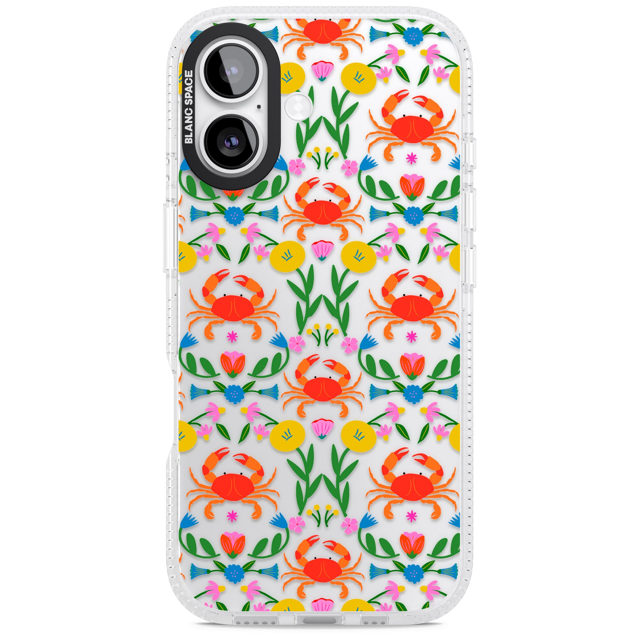 Crabs Flowers iPhone 17 Impact Air Clear Phone Case