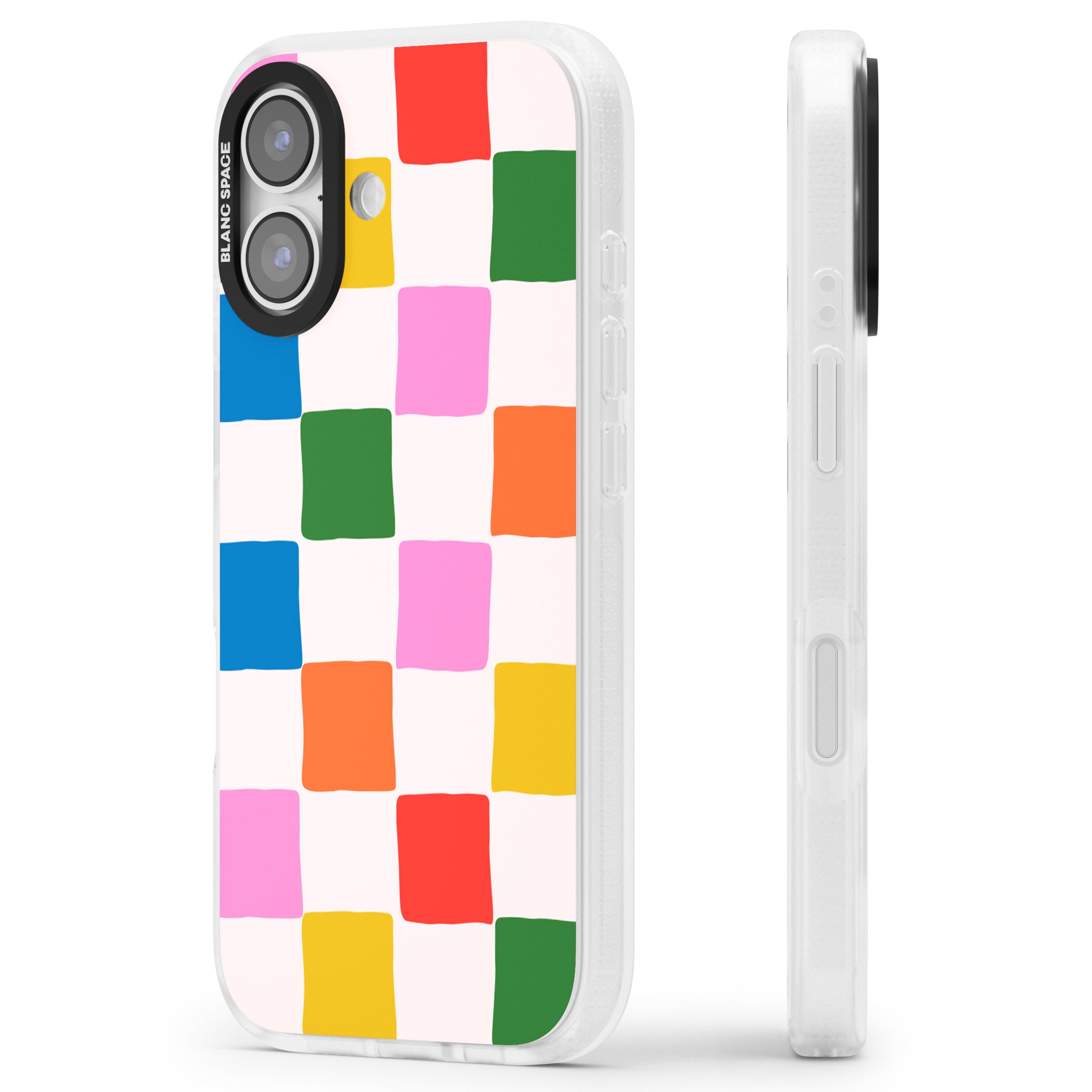 Colour Checked iPhone 17 Impact Air Clear Phone Case Side Profile