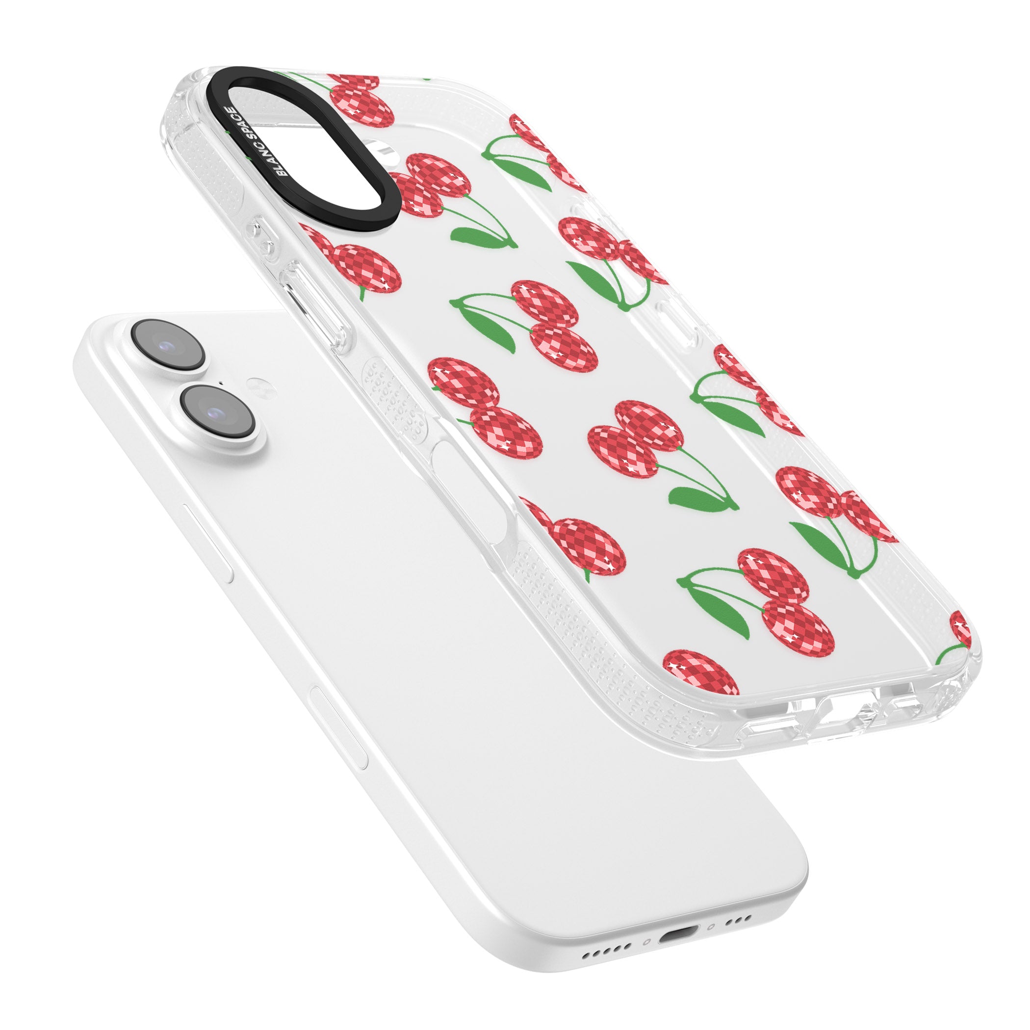 Disco Cherry Pattern iPhone 17 Impact Air Clear Phone Case Colours