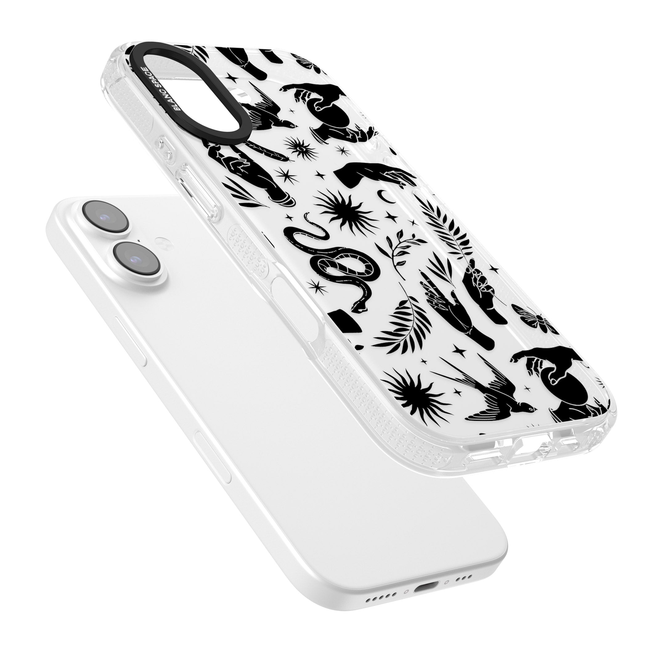 Celestial Pattern (Black) iPhone 17 Impact Air Clear Phone Case Colours