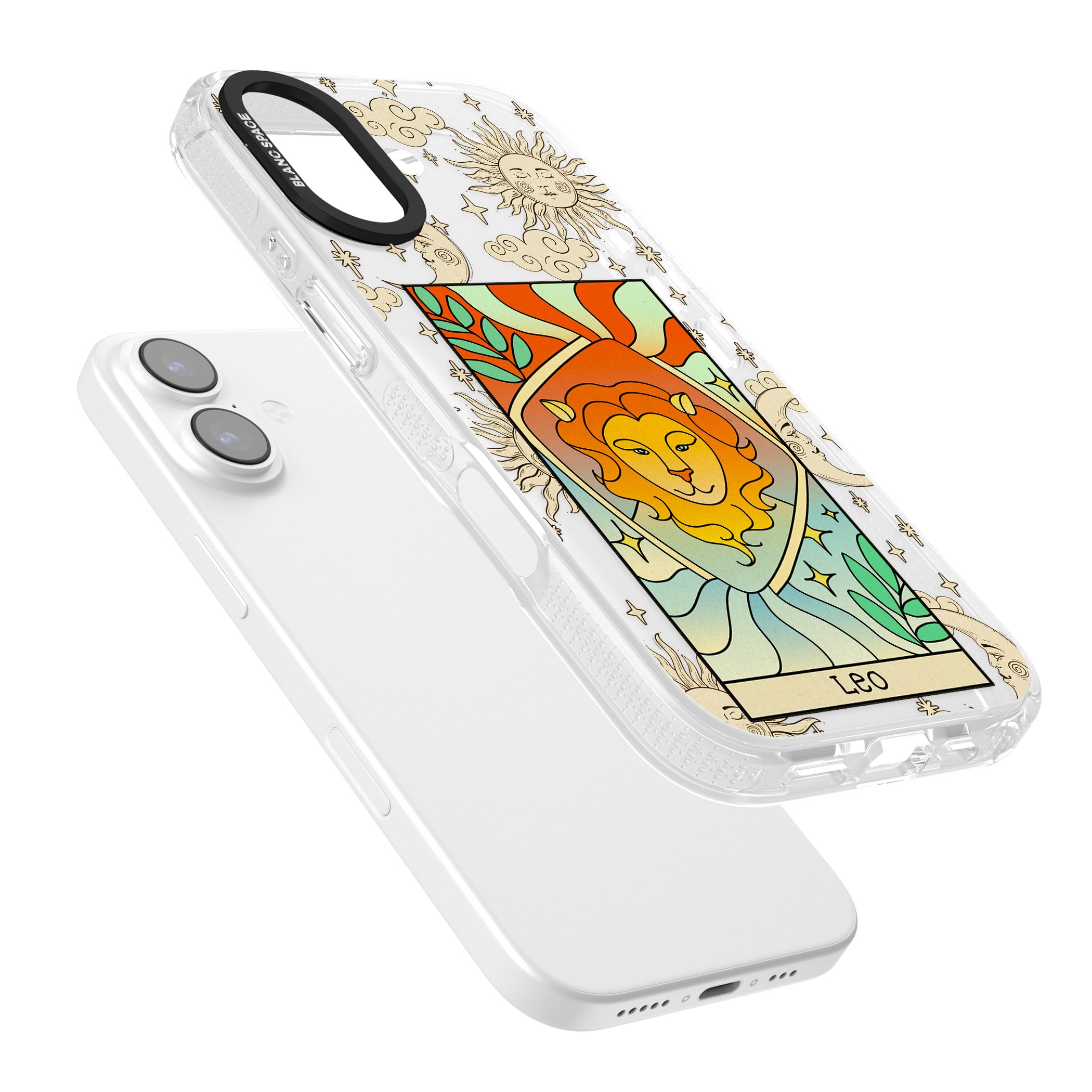 Celestial Zodiac Leo iPhone 17 Impact Air Clear Phone Case Colours