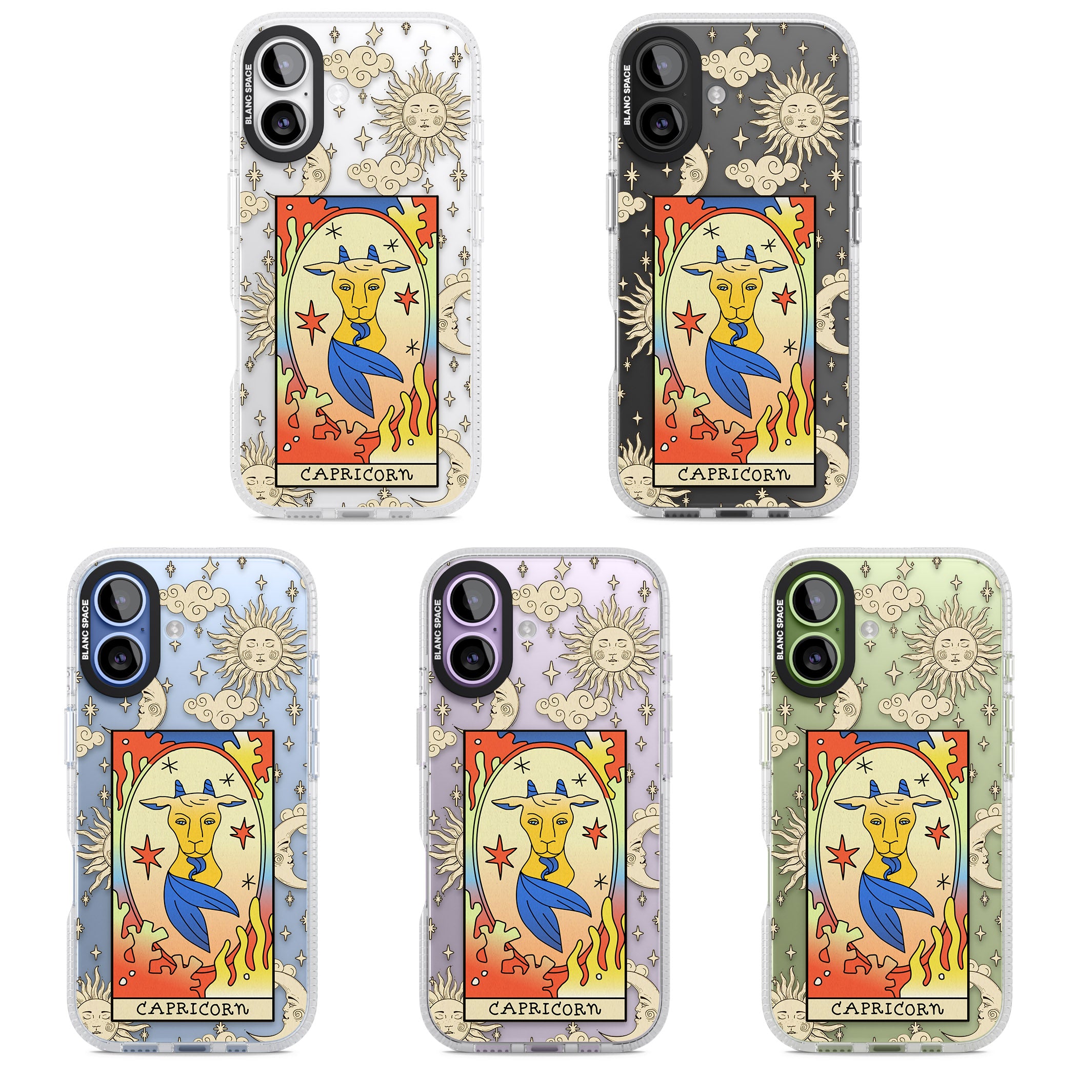 Celestial Zodiac Capricorn iPhone 17 Impact Air Clear Phone Case APT Impact Protection