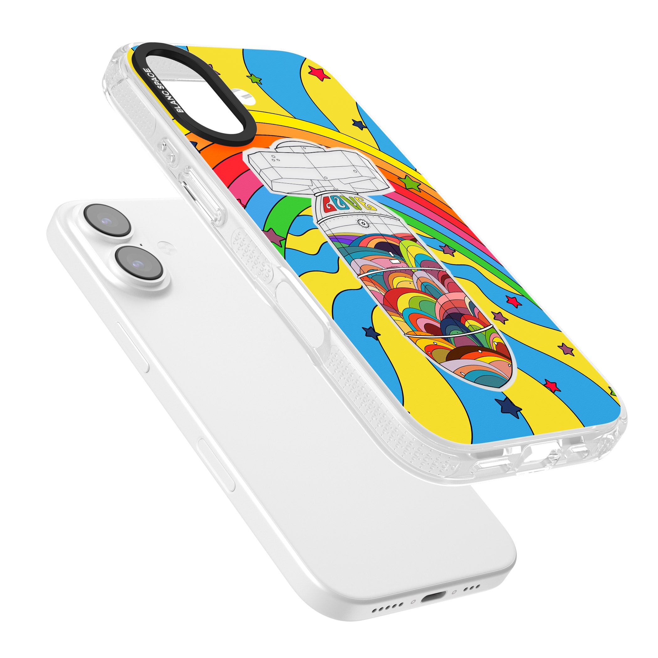 Love Bomb iPhone 17 Impact Air Clear Phone Case Colours